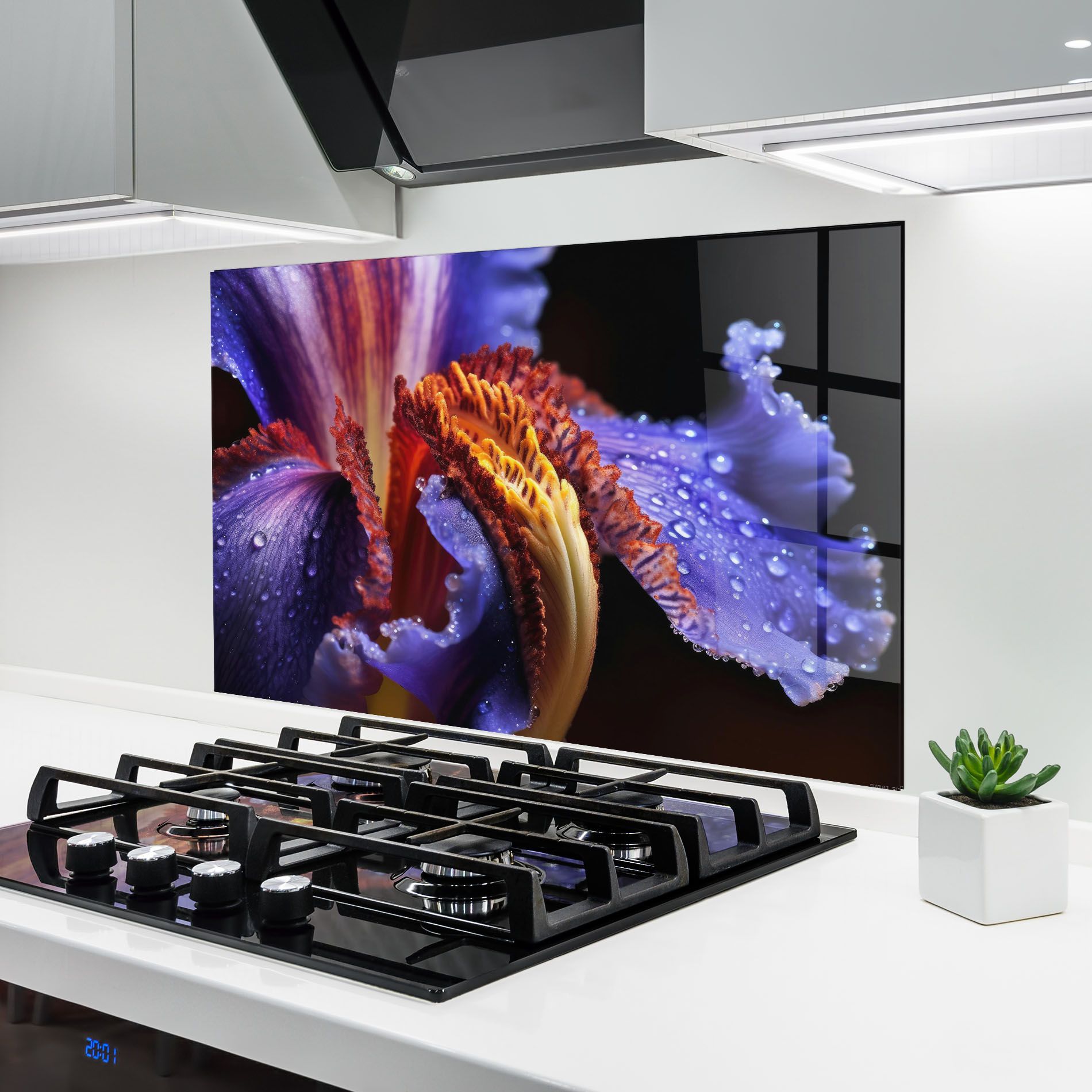 Close Up Blue Iris After Rain mockup 6