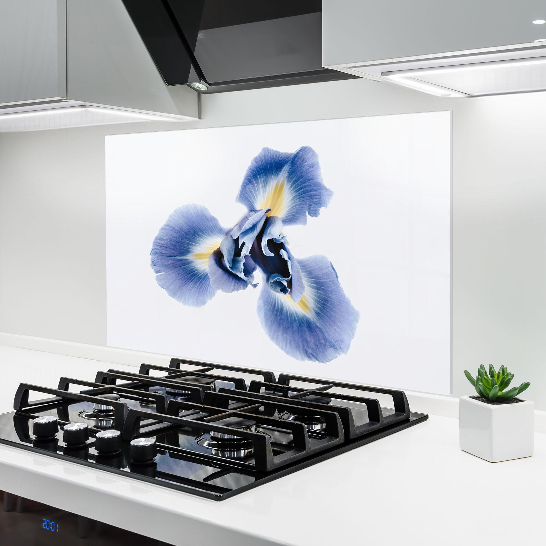 Panou Sticla Bucatarie Iris Flower mockup 6