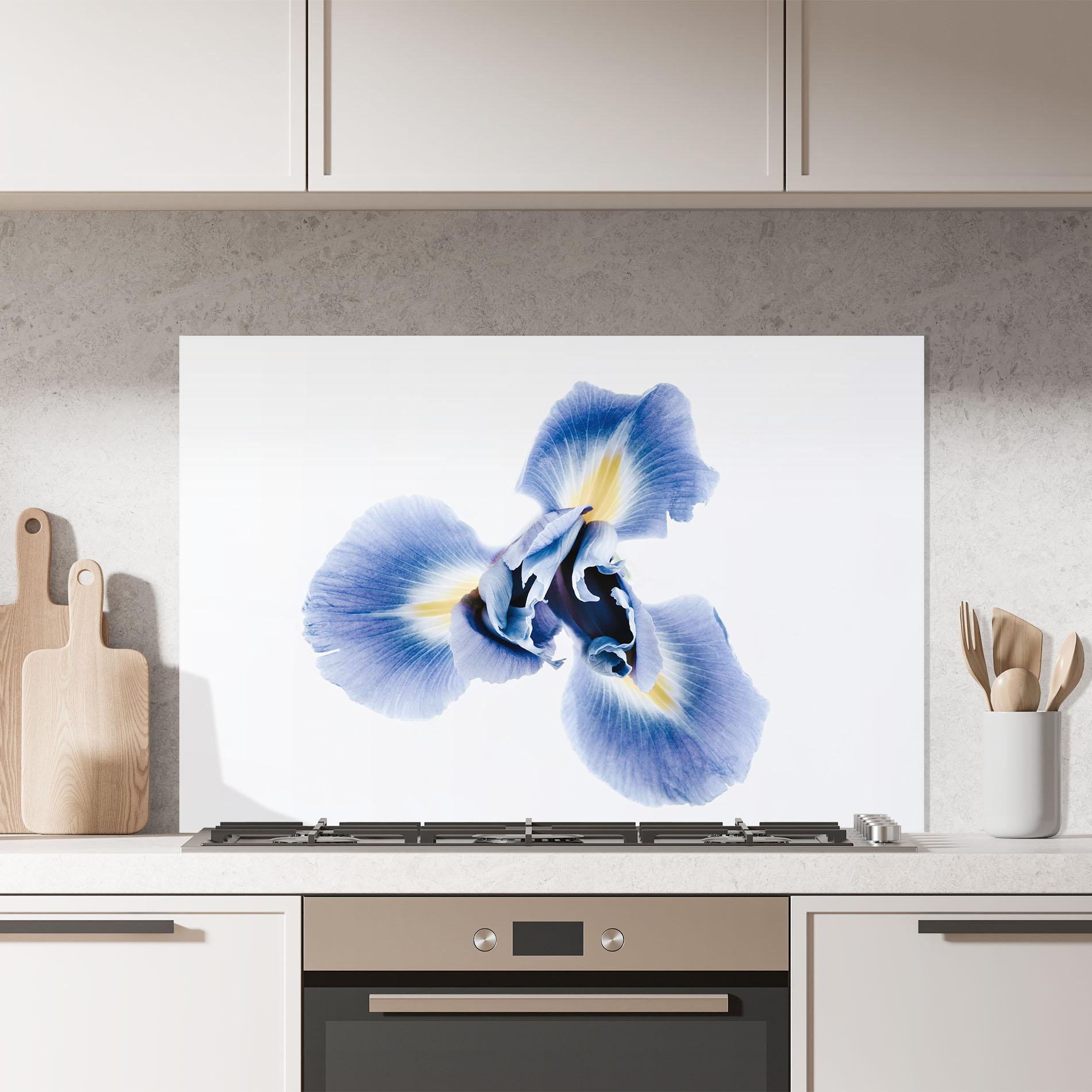 Panou Sticla Bucatarie Iris Flower mockup 7