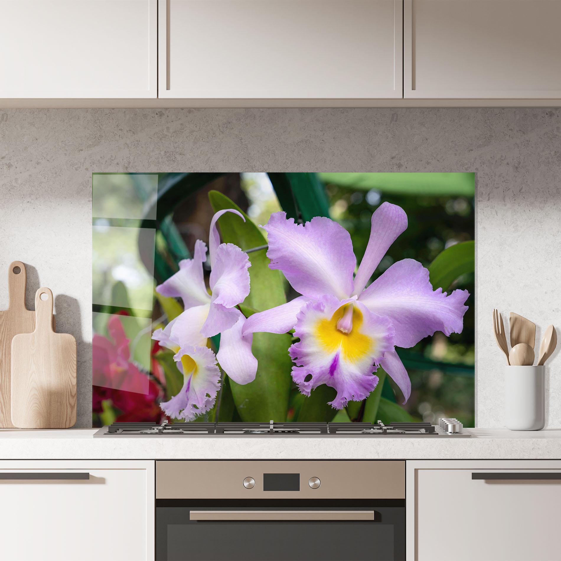 Panou Sticla Bucatarie Light Purple Iris mockup 7