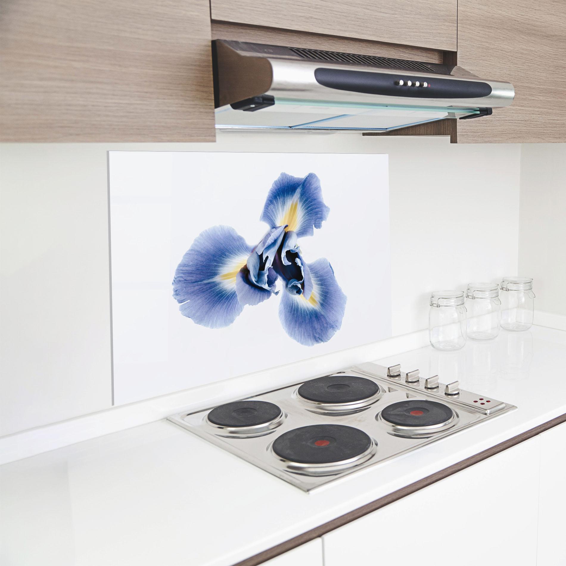 Panou Sticla Bucatarie Iris Flower mockup 8