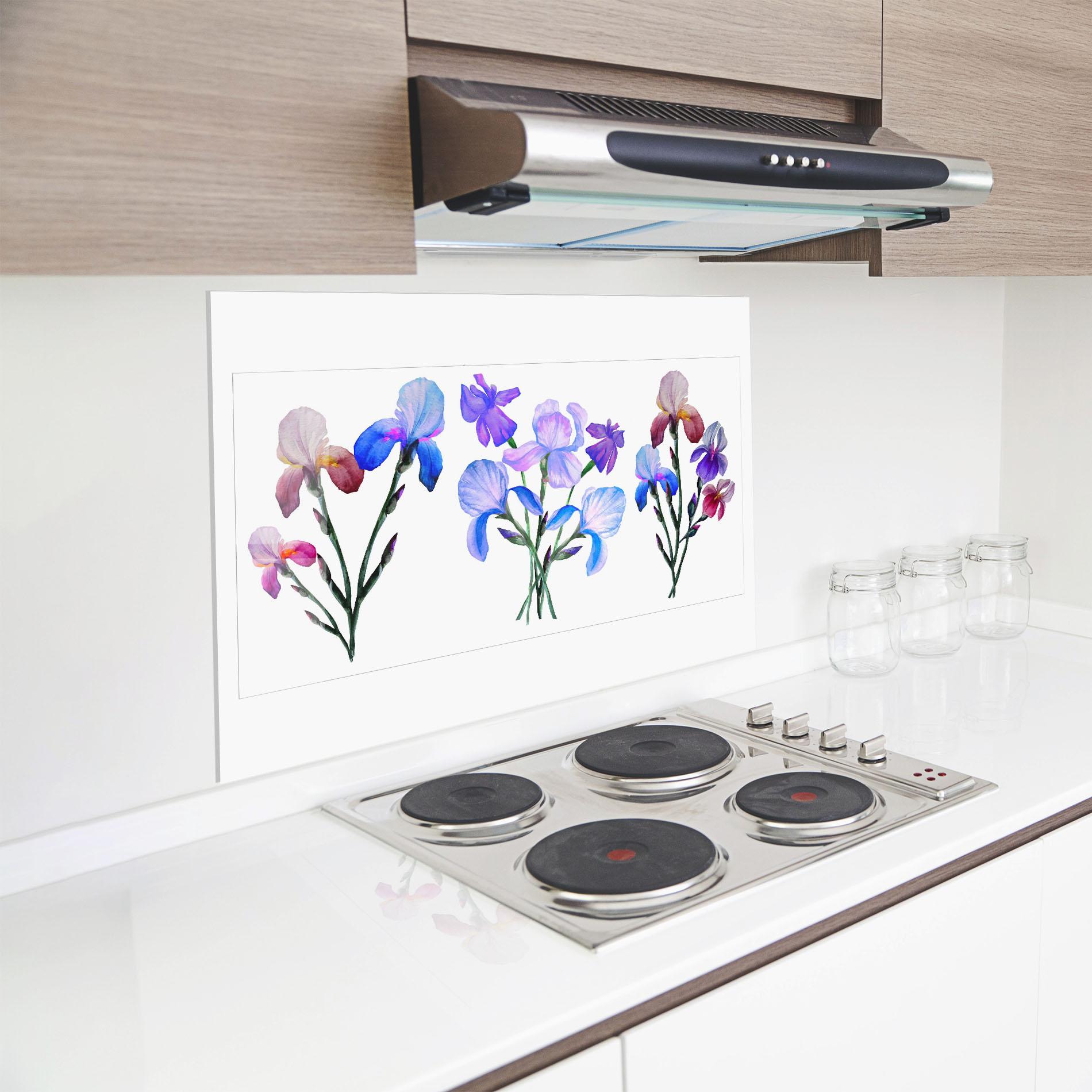 Panou Sticla Bucatarie Iris Set mockup 8