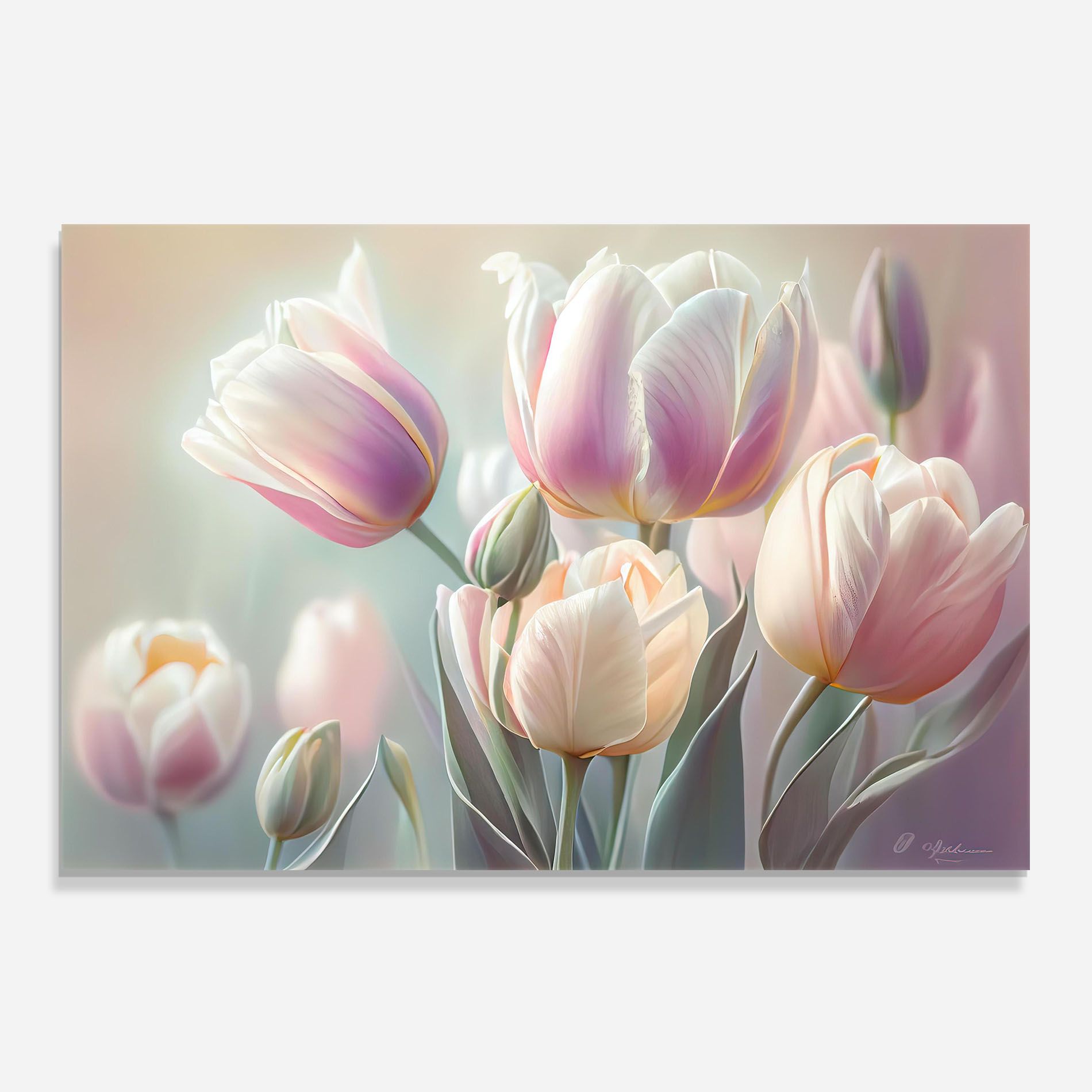 Dreamy White Tulips mockup 0
