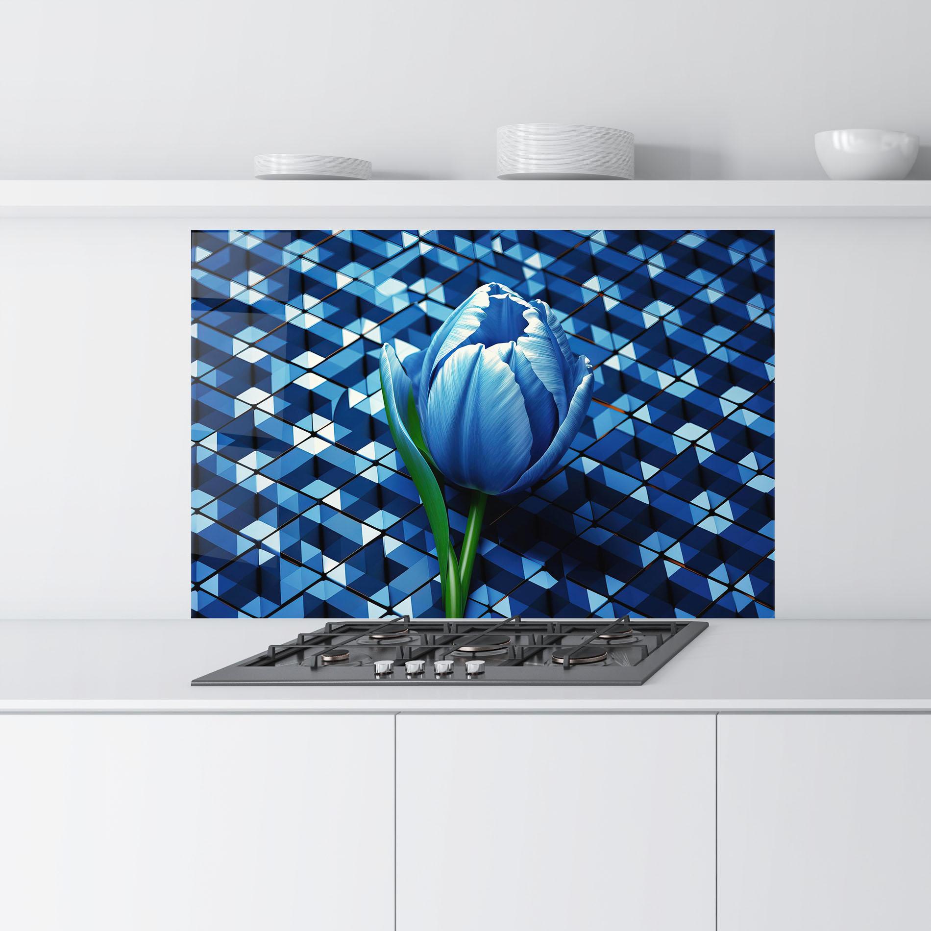 Panou Sticla Bucatarie Blue Tulip mockup 9