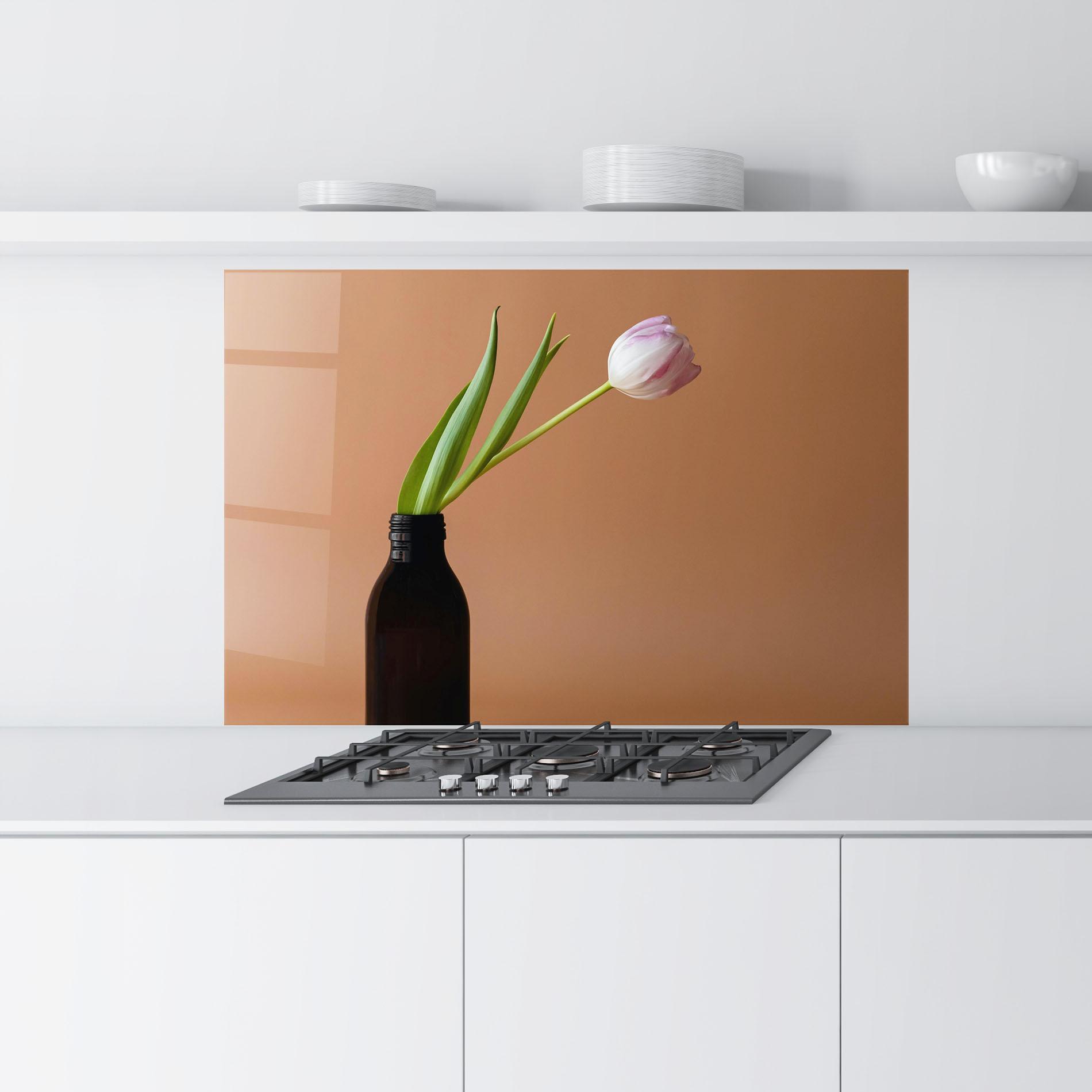 Panou Sticla Bucatarie One Pink Tulip mockup 9