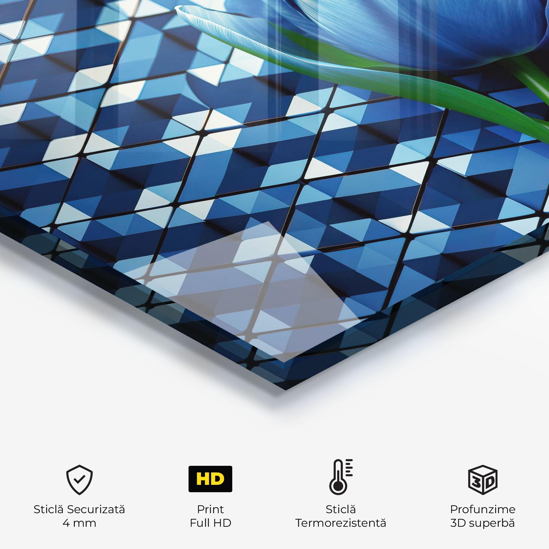Panou Sticla Bucatarie Blue Tulip mockup 2