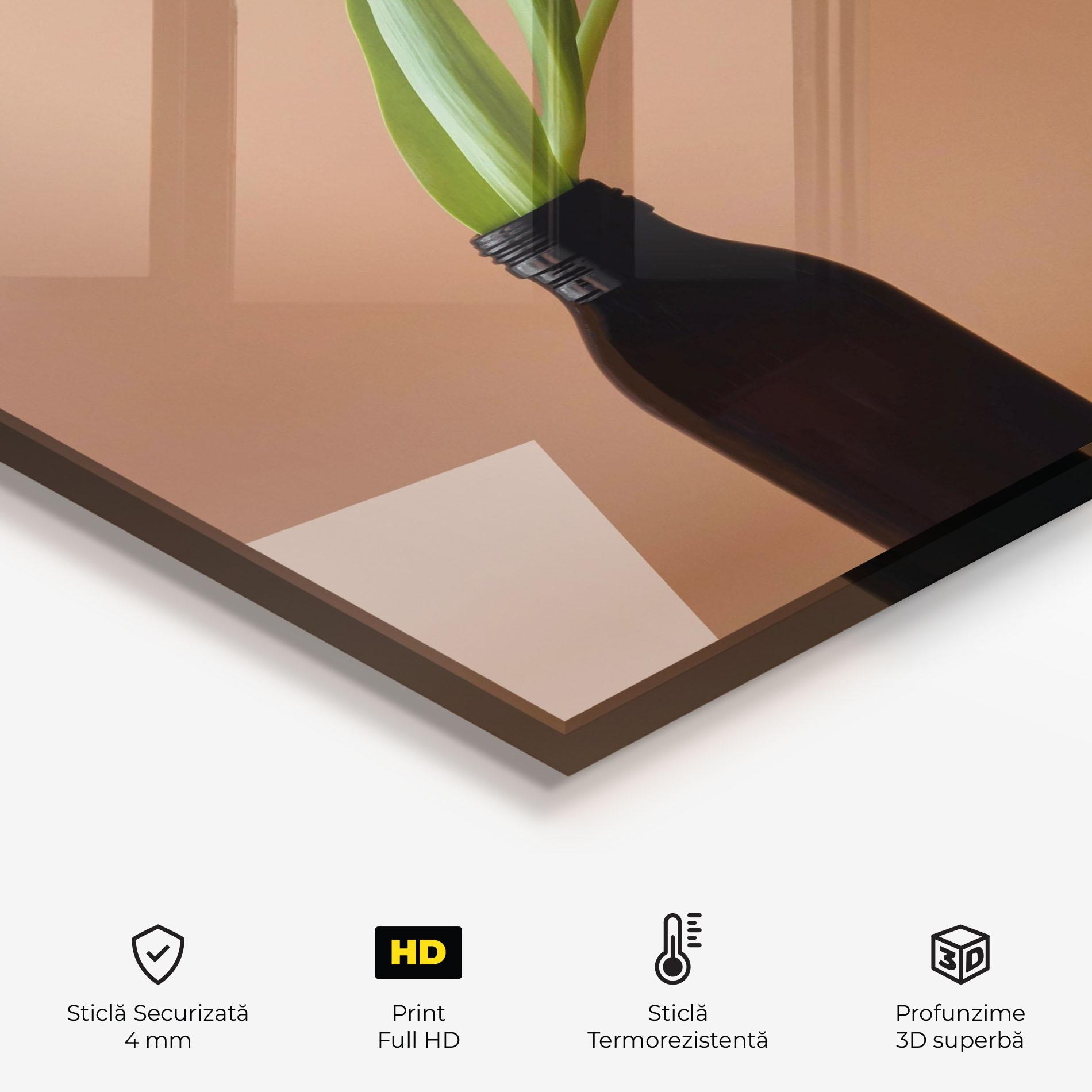 Panou Sticla Bucatarie One Pink Tulip mockup 2