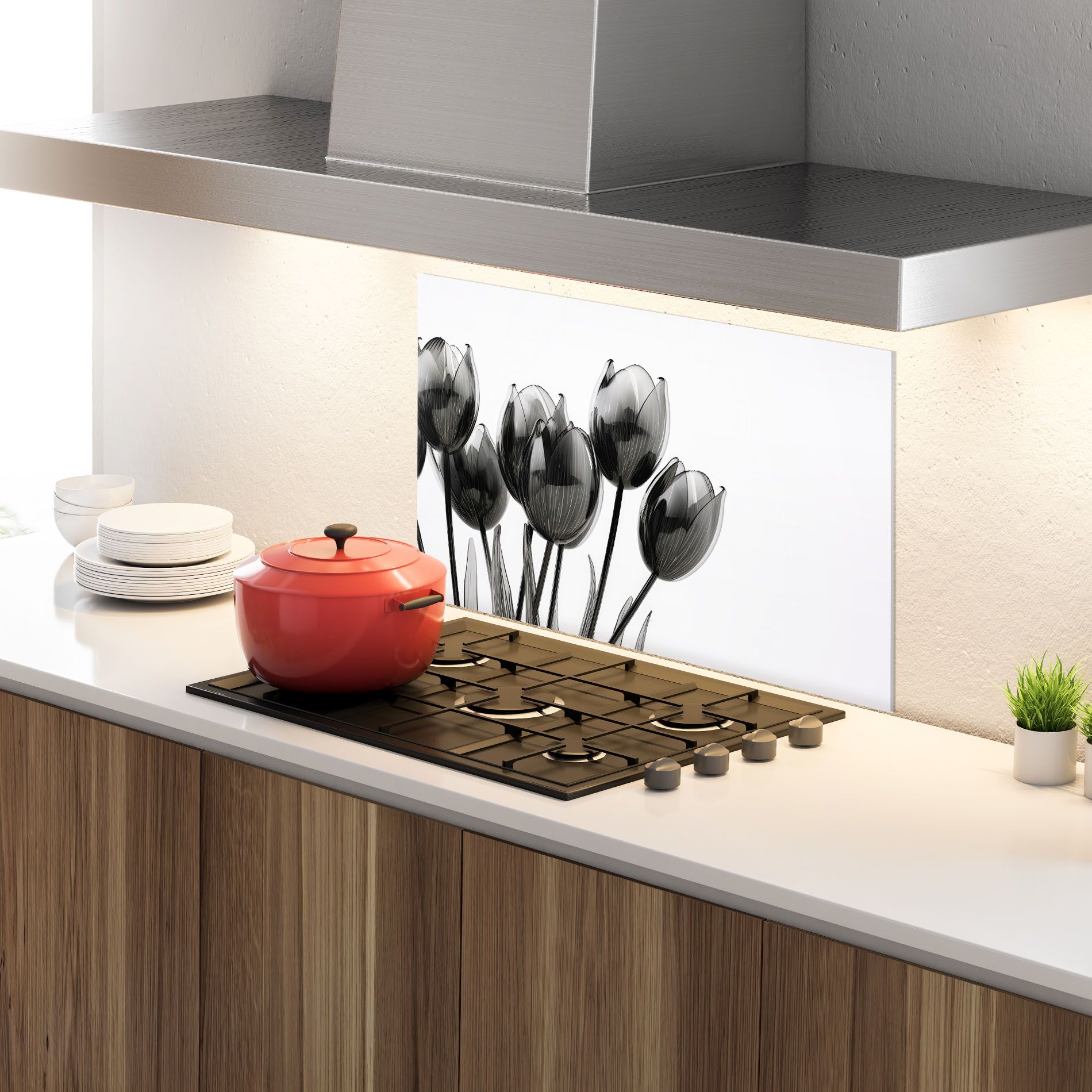 Black Glass Tulips mockup 4