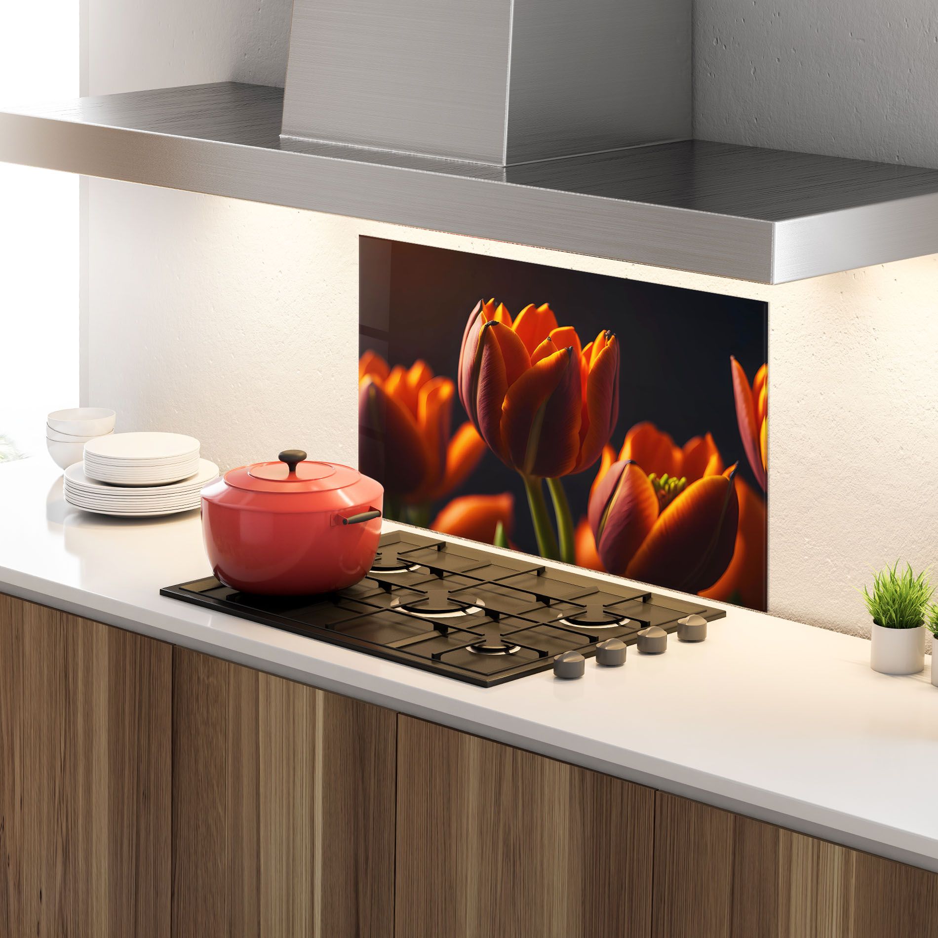 Close Up Orange Tulip mockup 4