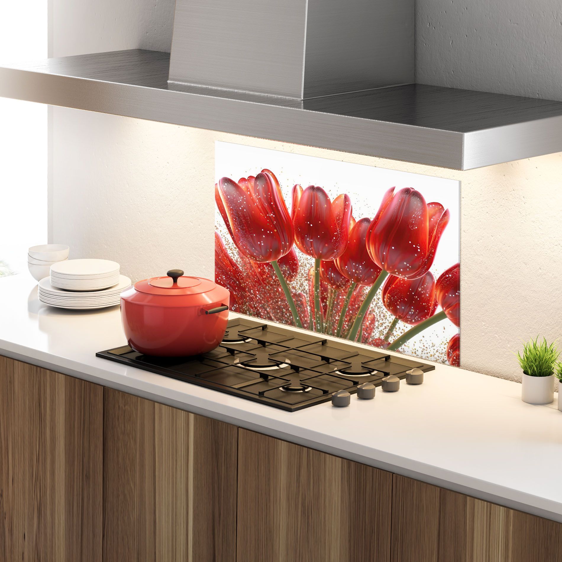 Glitter Red Tulips mockup 4