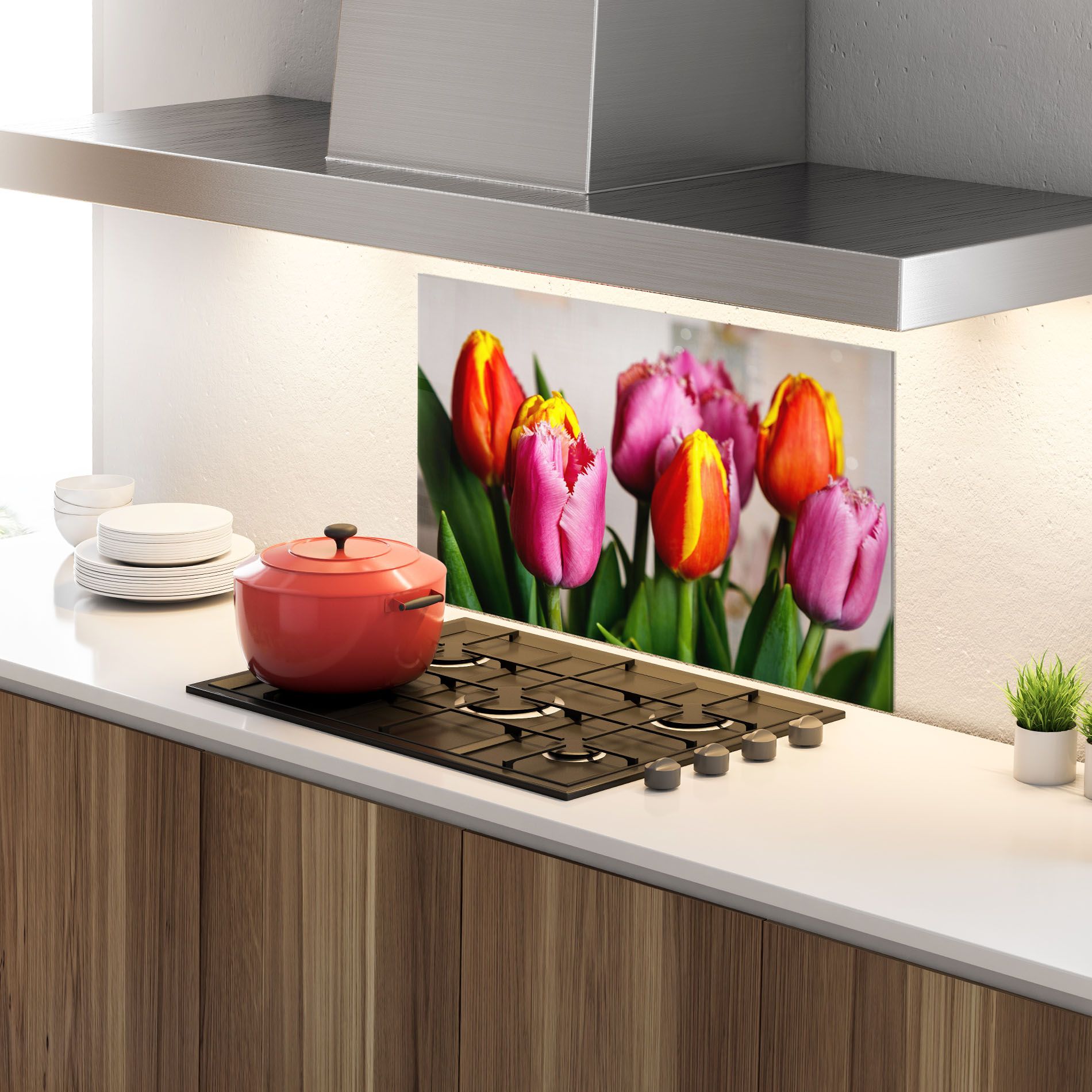 Pink Orange Tulips mockup 4