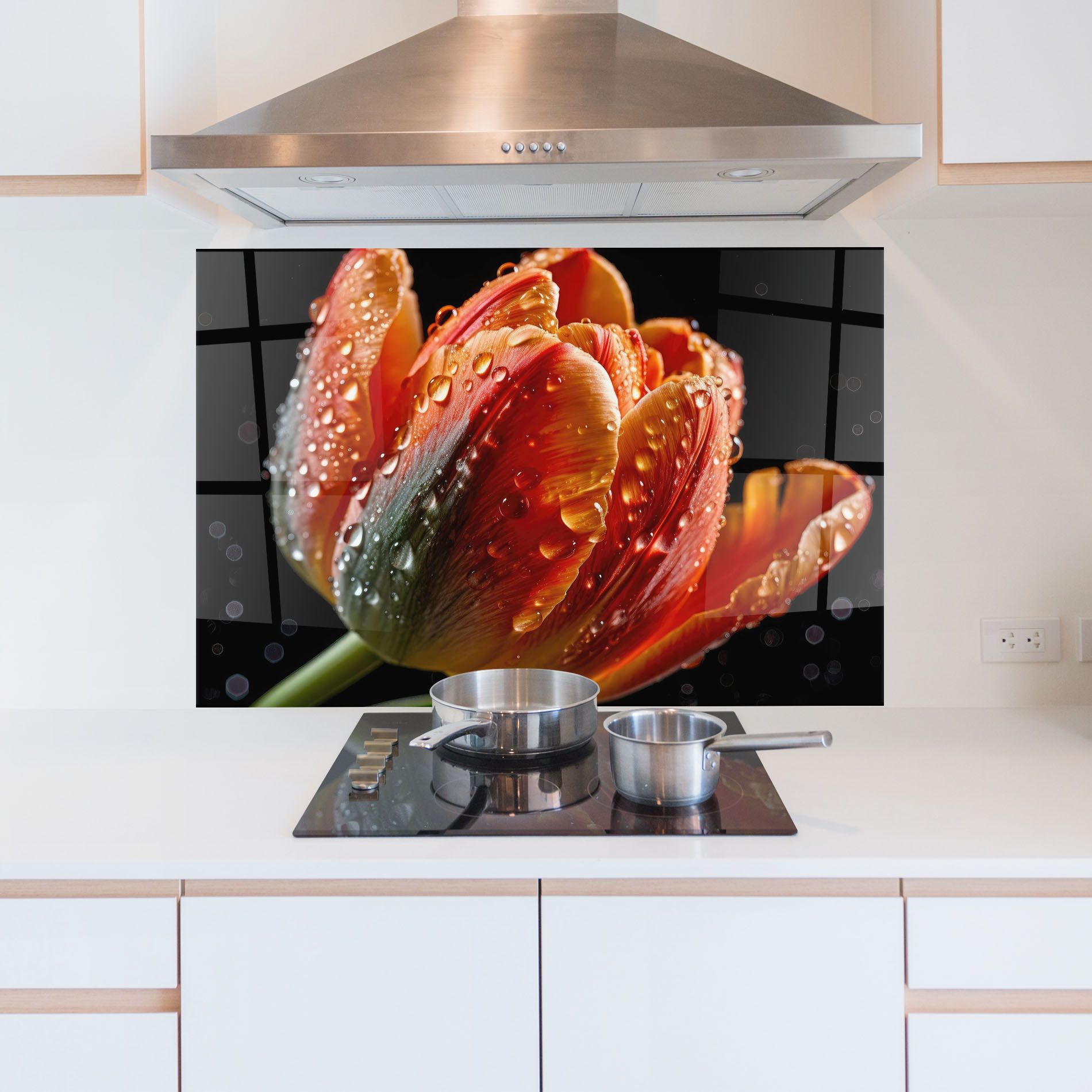 Big Wet Orange Tulip mockup 5