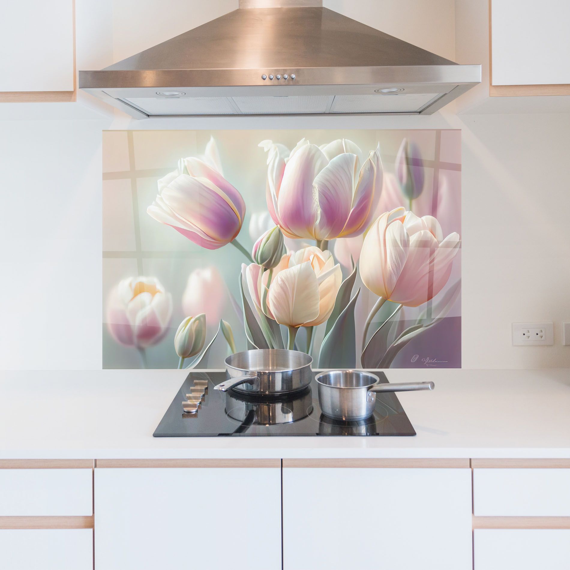 Dreamy White Tulips mockup 5