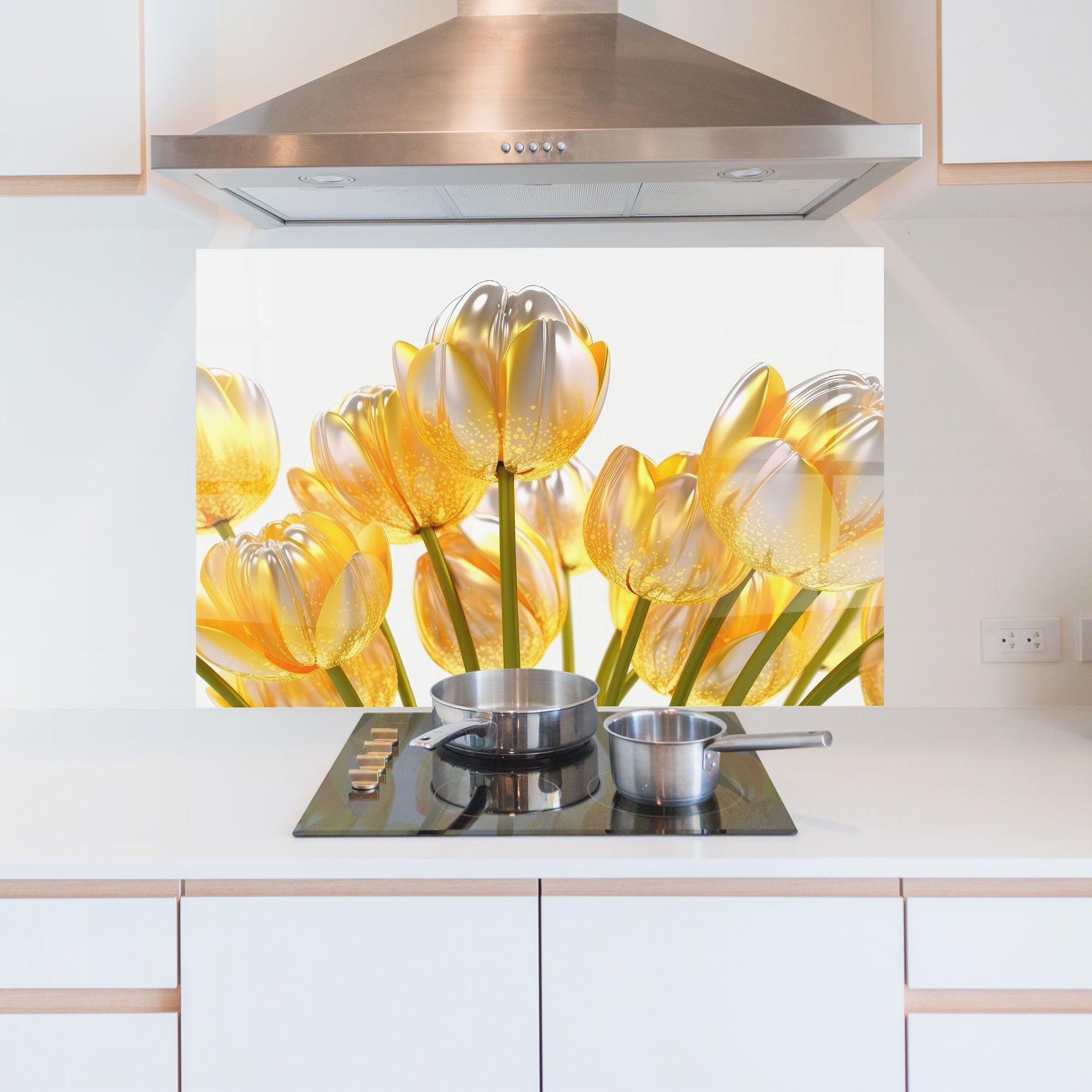 Gold White Tulips mockup 5
