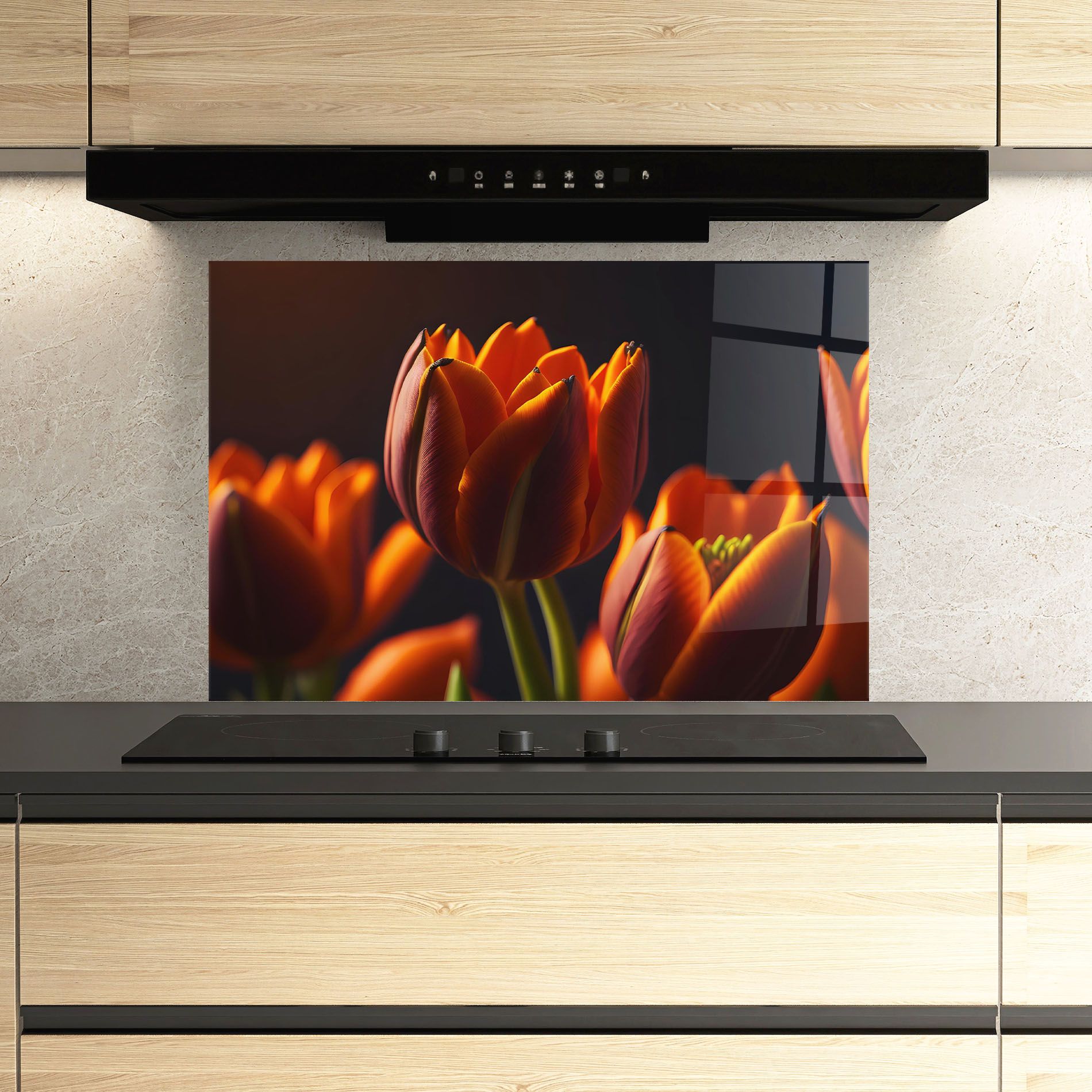 Close Up Orange Tulip mockup 3