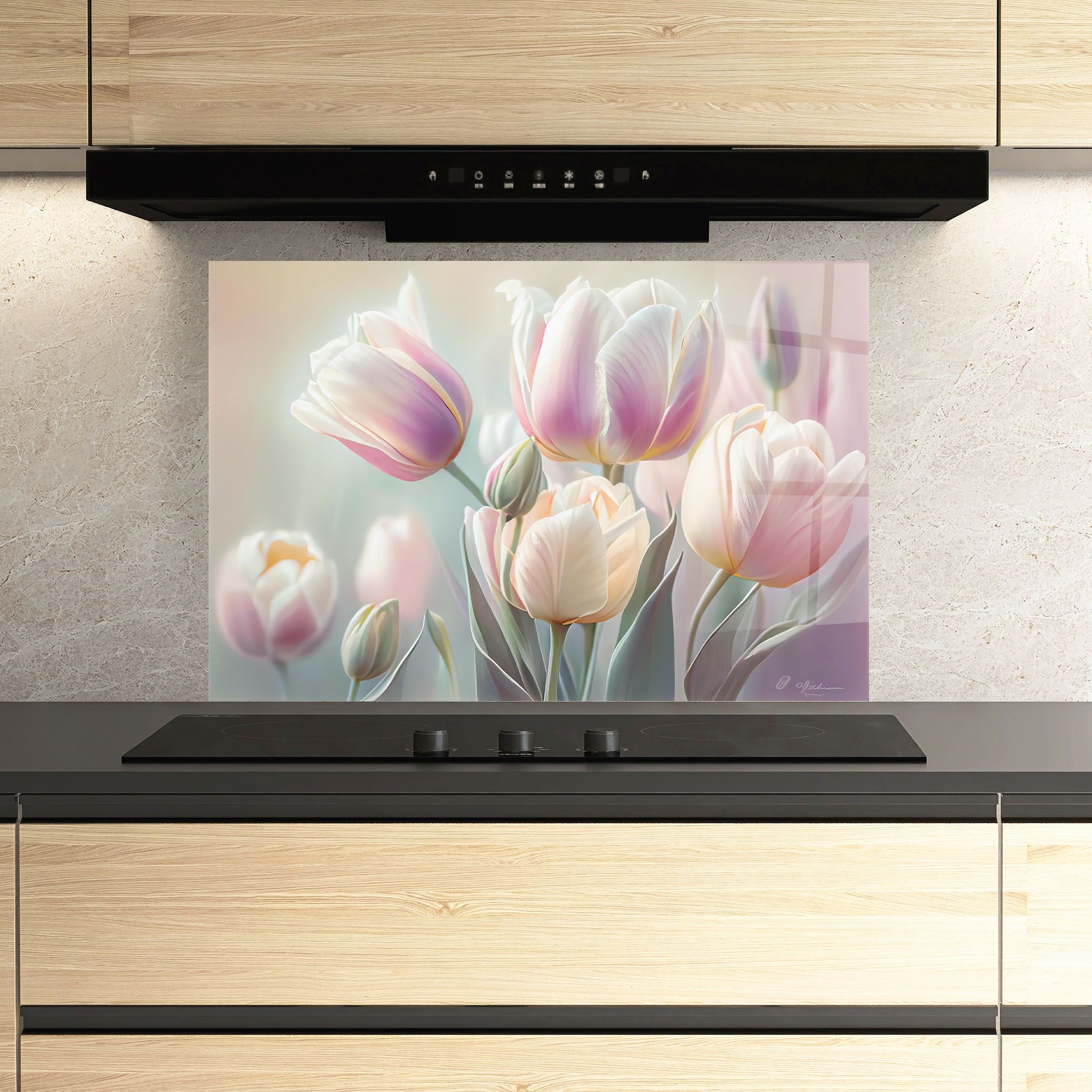 Dreamy White Tulips mockup 3