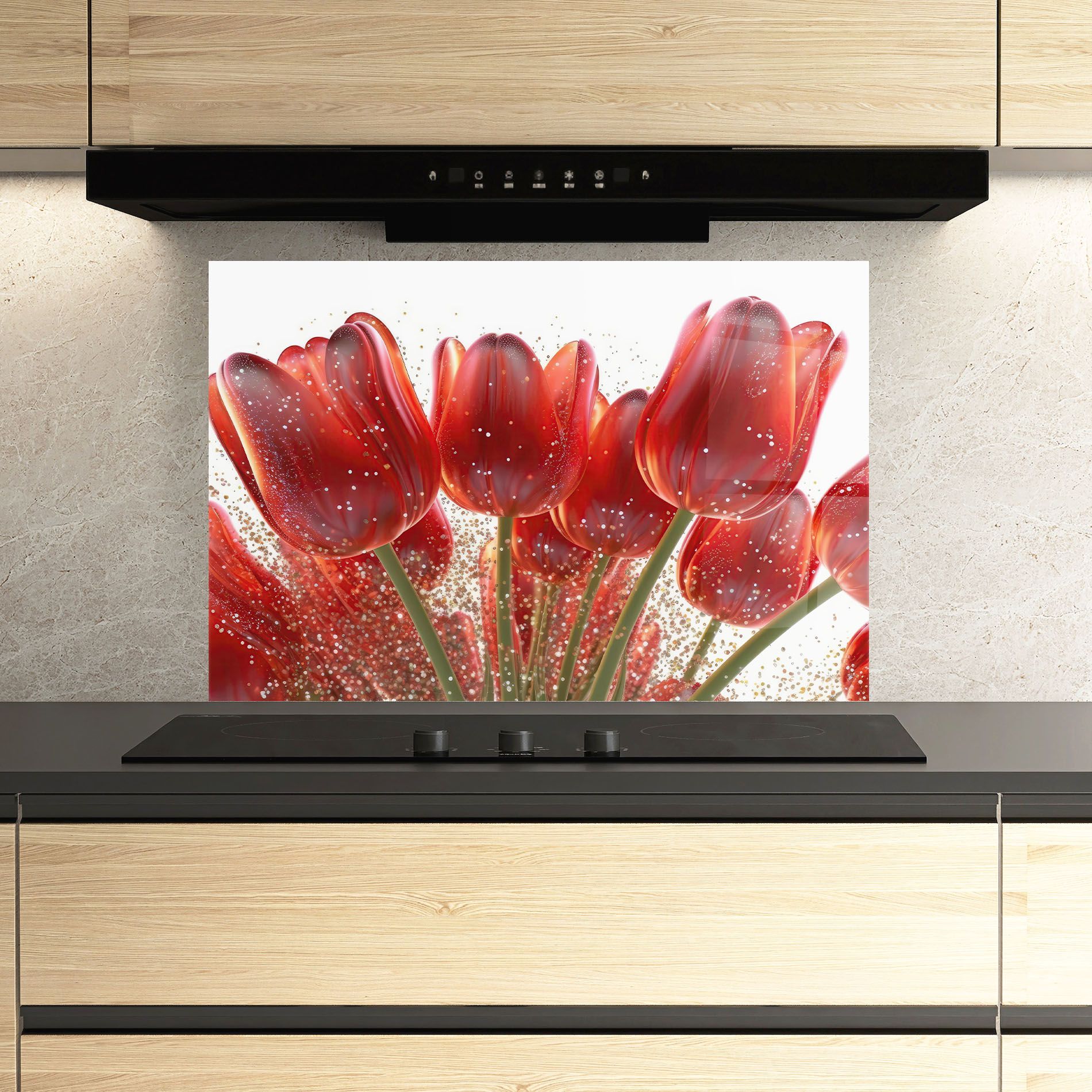 Glitter Red Tulips mockup 3