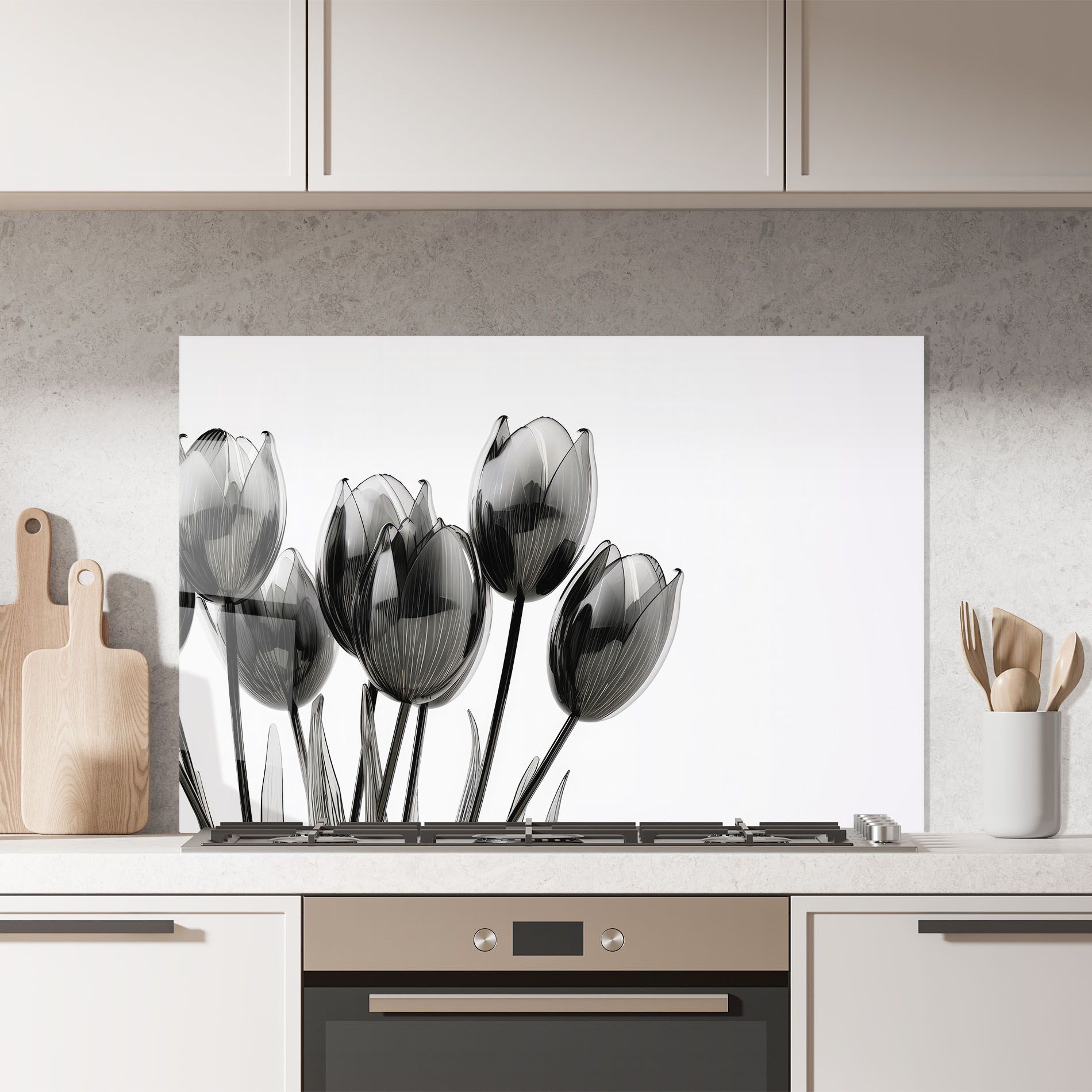Black Glass Tulips mockup 7