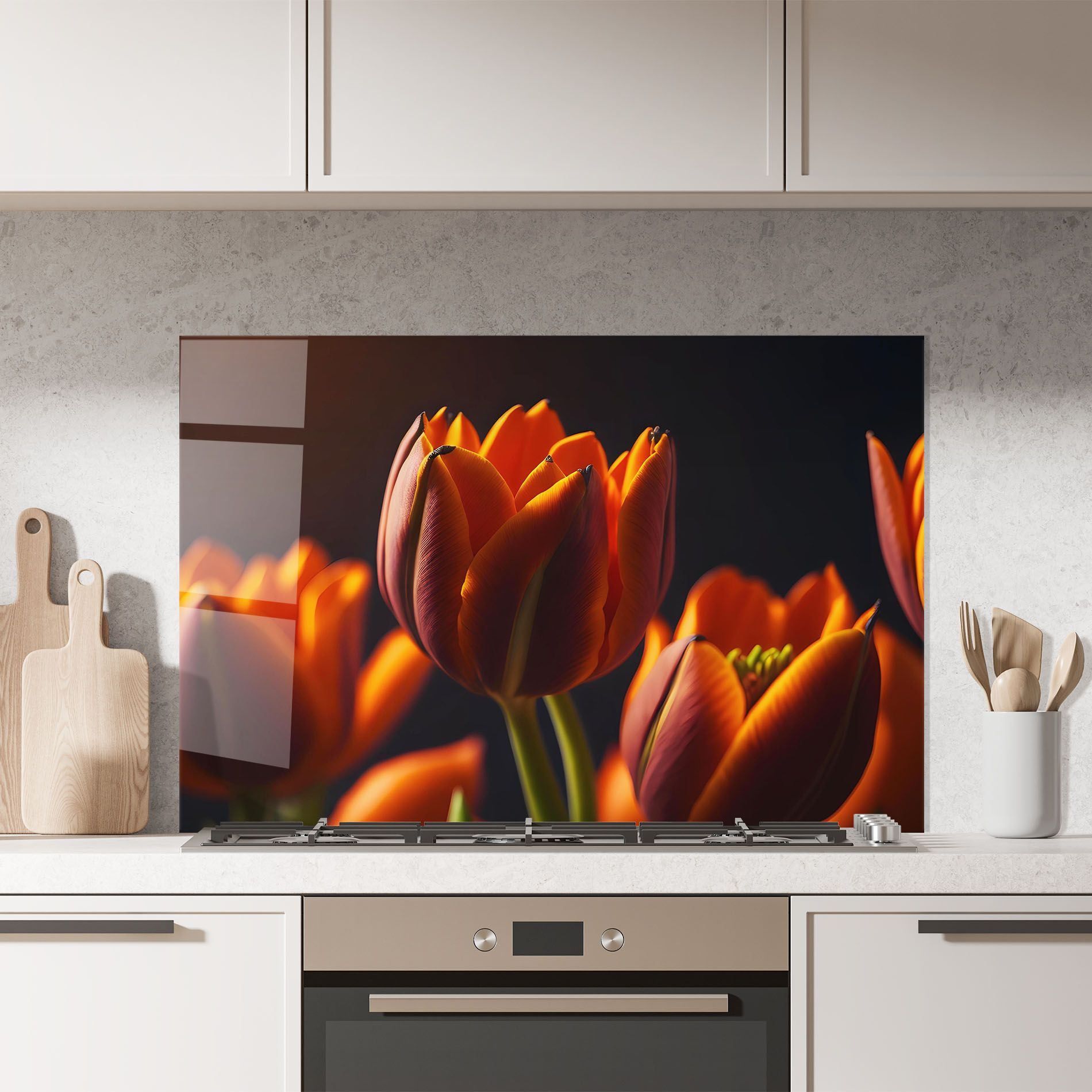 Close Up Orange Tulip mockup 7