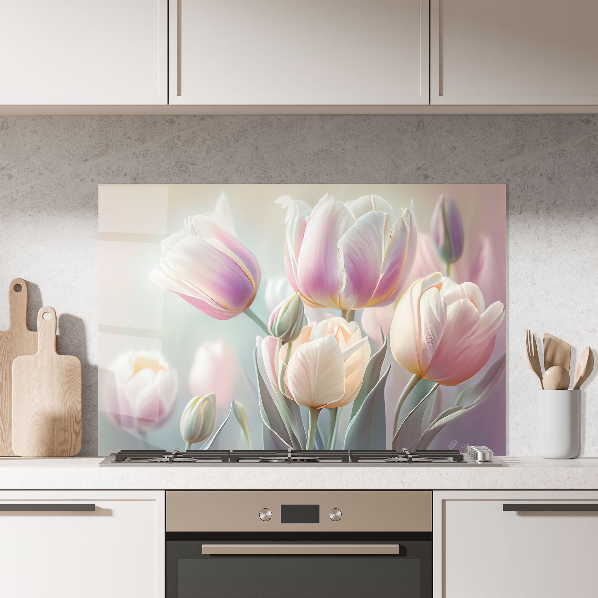Dreamy White Tulips mockup 7