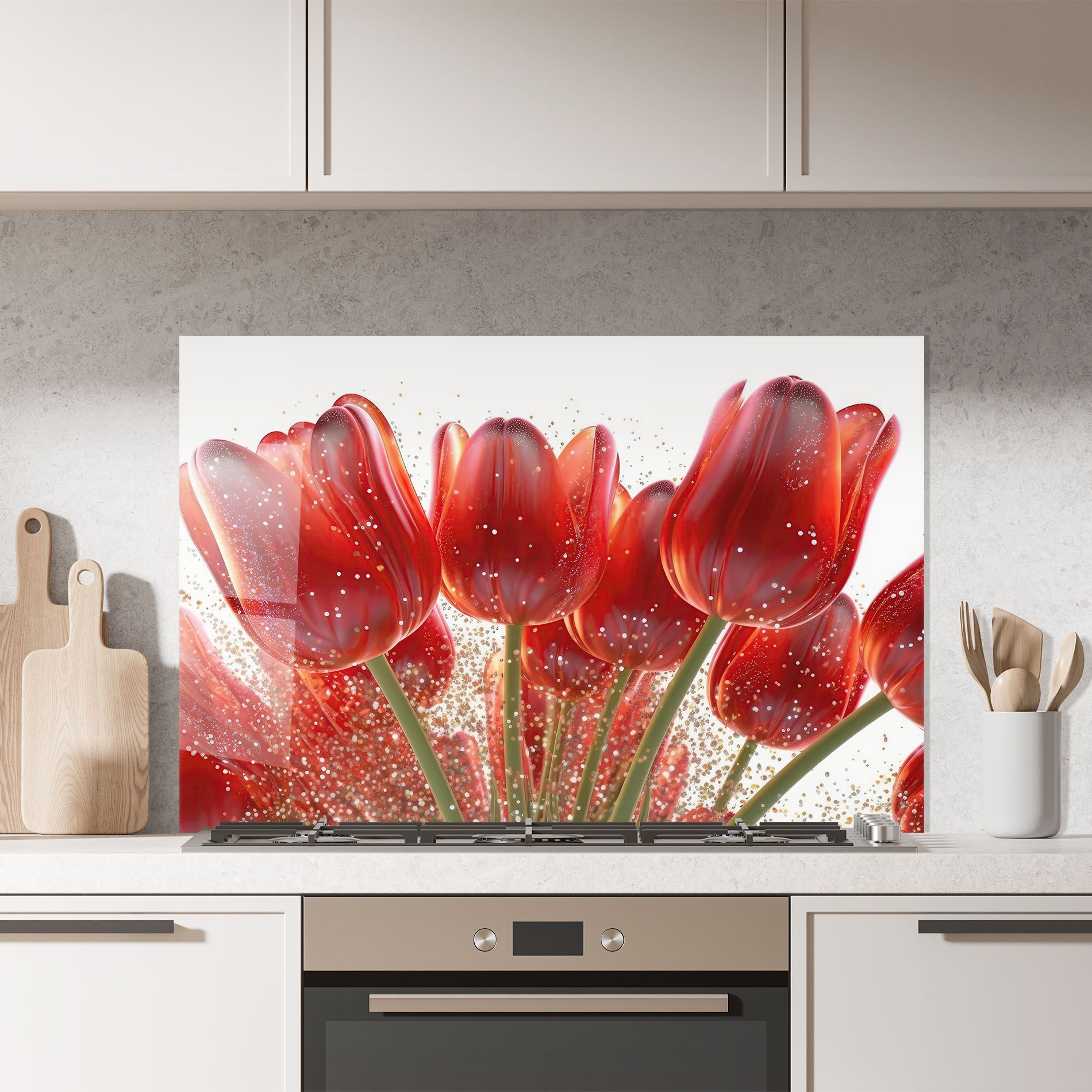 Glitter Red Tulips mockup 7