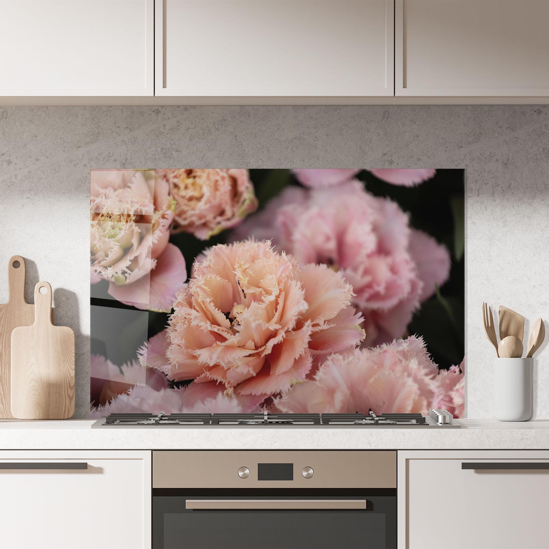 Panou Sticla Bucatarie Pastel Fringed Tulips mockup 7