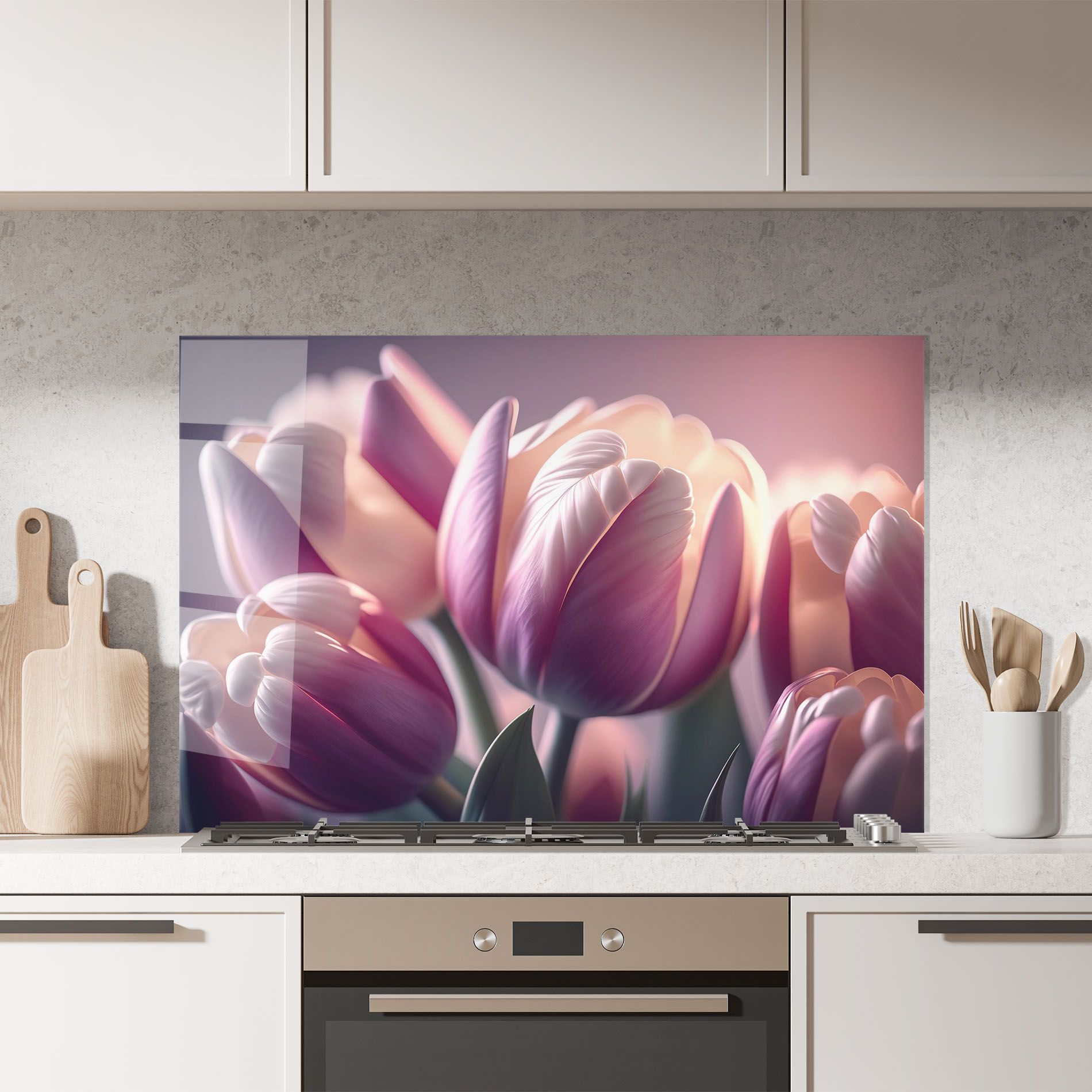 Pastel Pink Tulips mockup 7