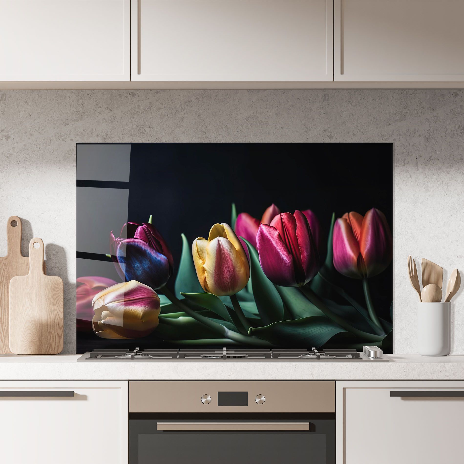 Pink Yellow Tulips mockup 7