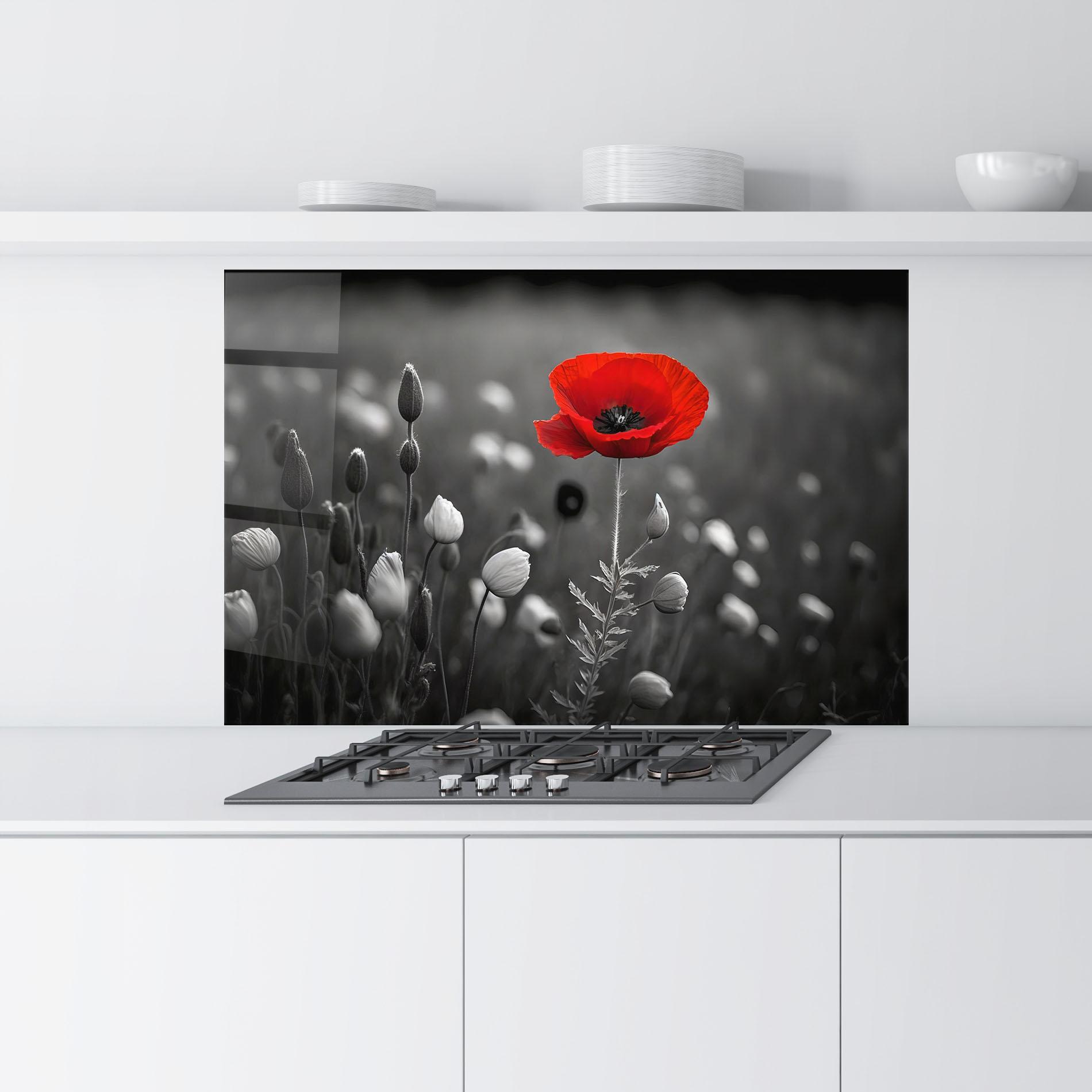 Panou Sticla Bucatarie Special Red Poppy mockup 9