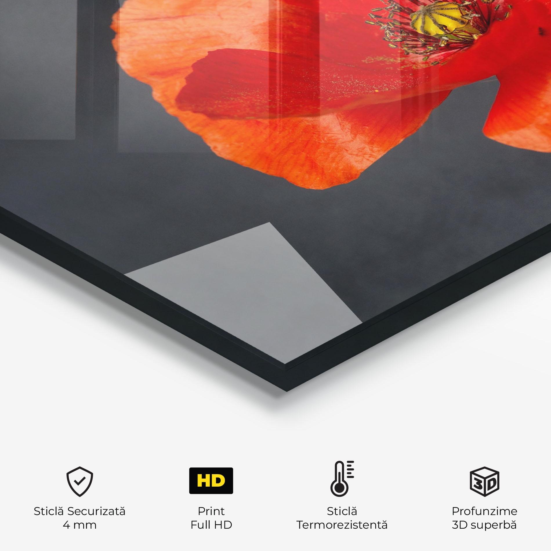 Panou Sticla Bucatarie Light Red Poppy mockup 2