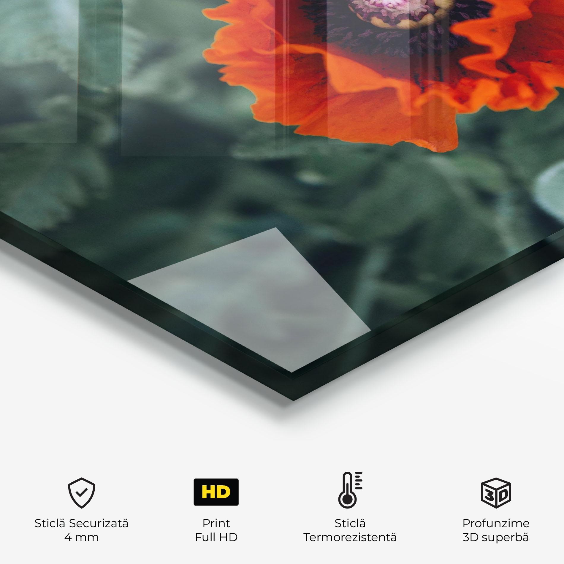 Panou Sticla Bucatarie Poppy From The Garden mockup 2