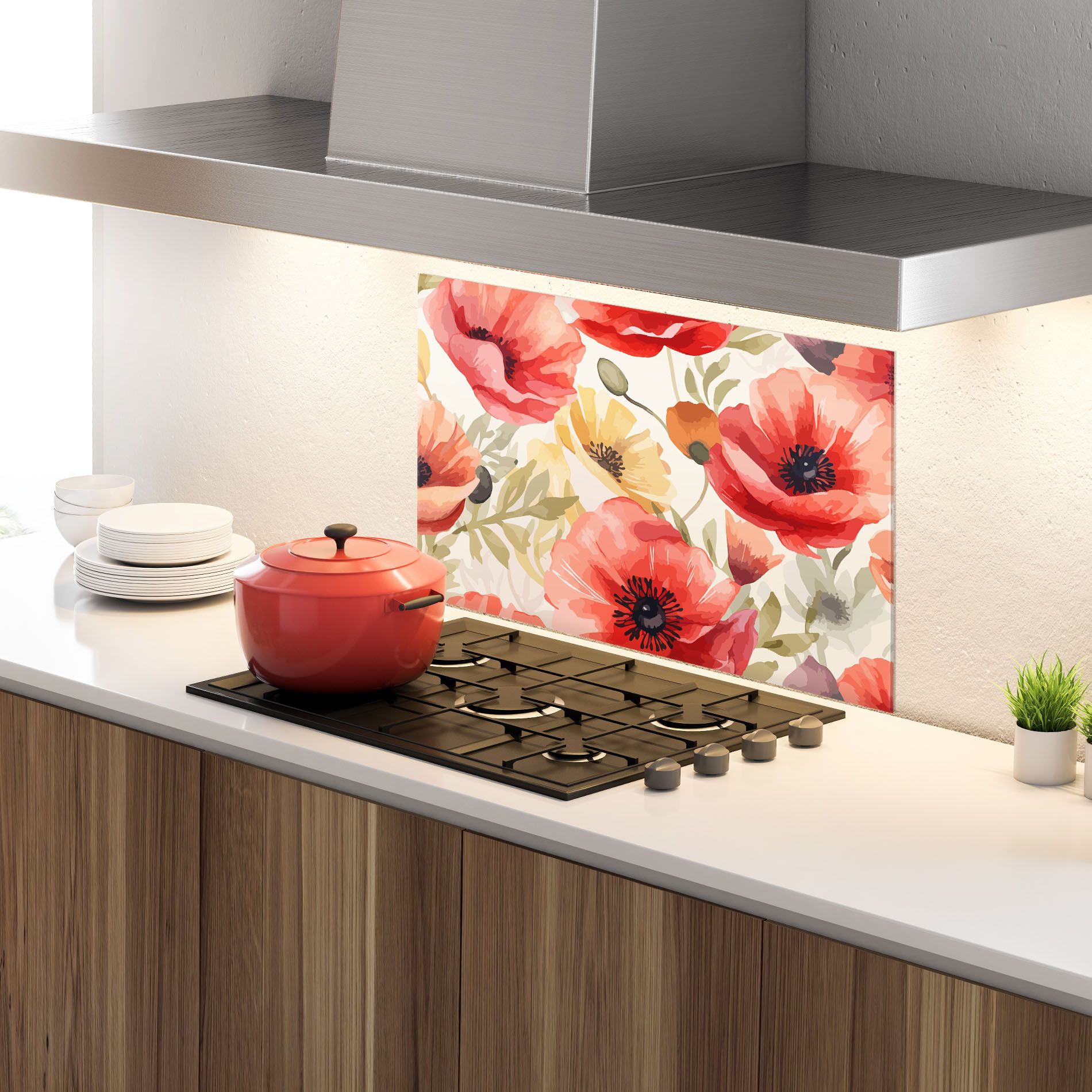 Orange Red Poppy mockup 4