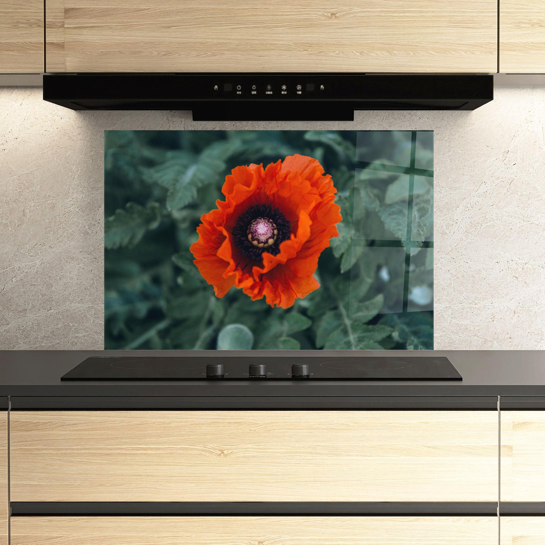 Panou Sticla Bucatarie Poppy From The Garden mockup 3