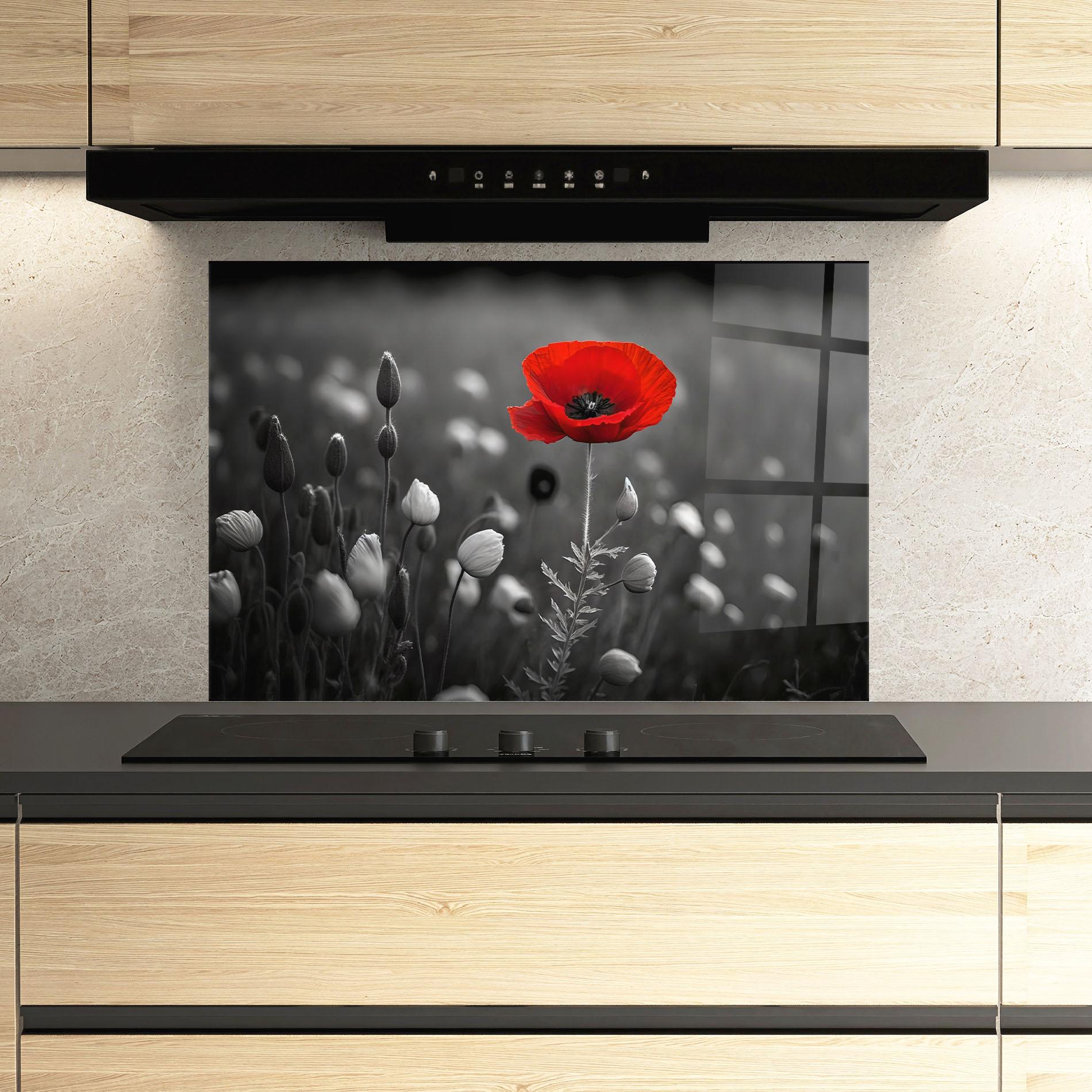 Panou Sticla Bucatarie Special Red Poppy mockup 3