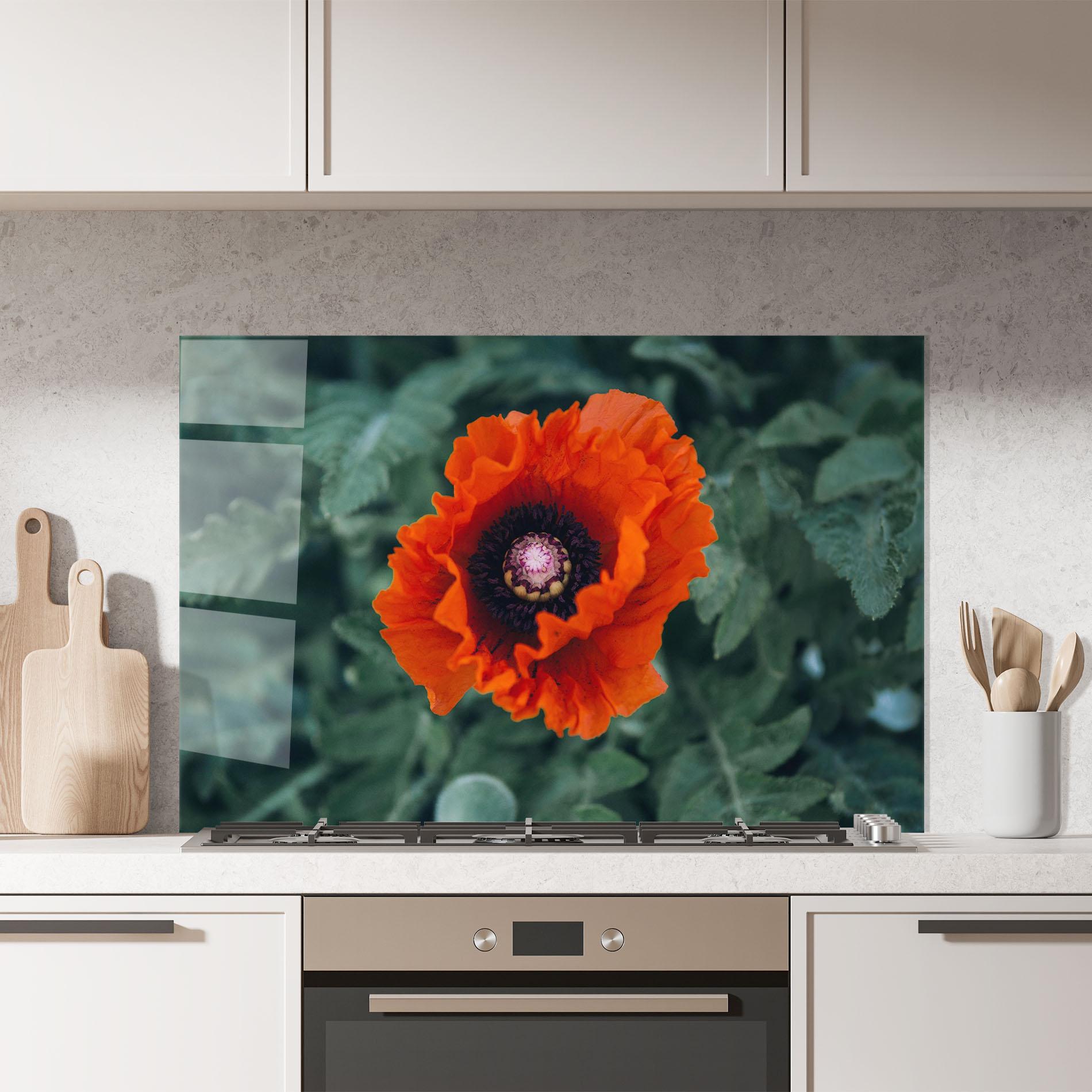 Panou Sticla Bucatarie Poppy From The Garden mockup 7