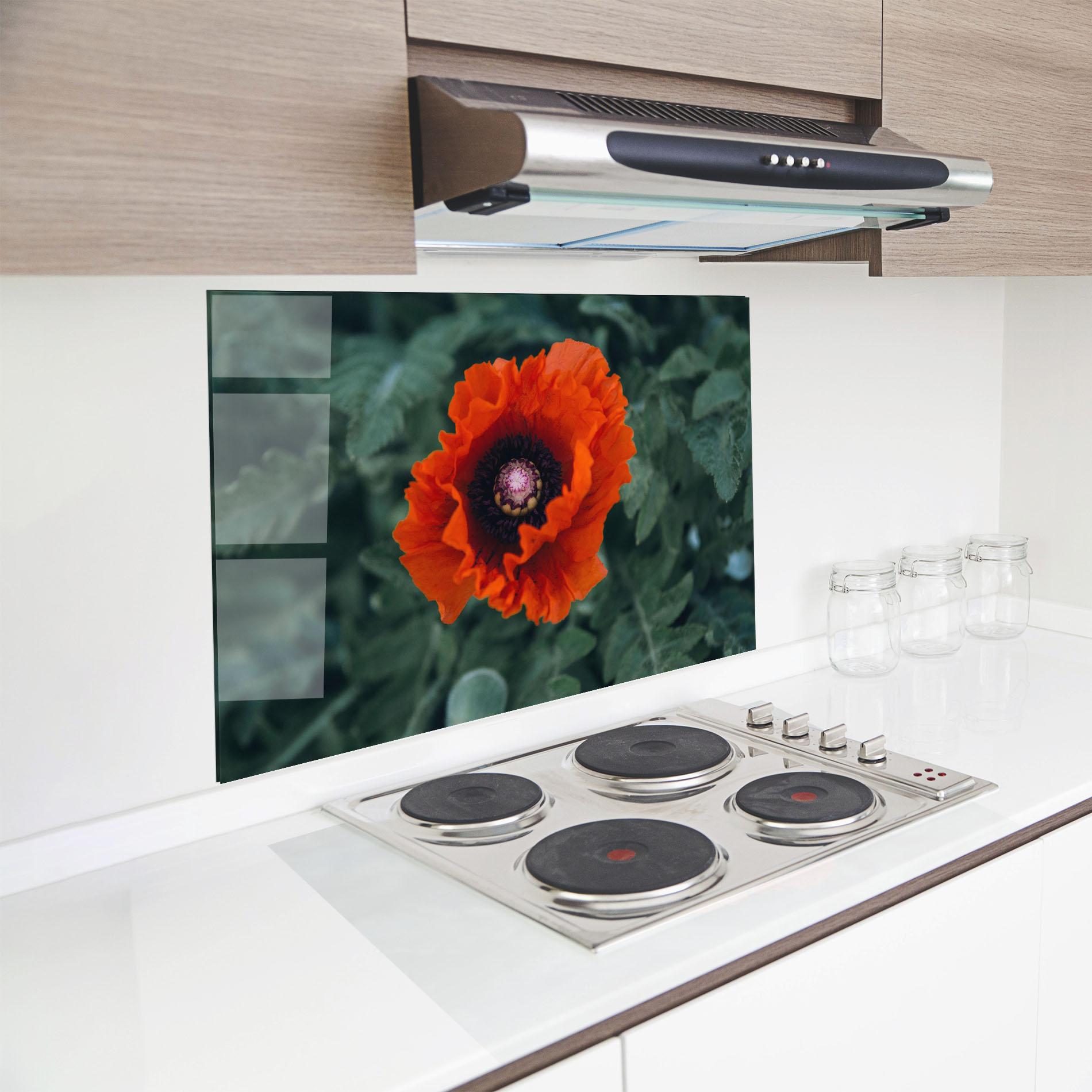 Panou Sticla Bucatarie Poppy From The Garden mockup 8