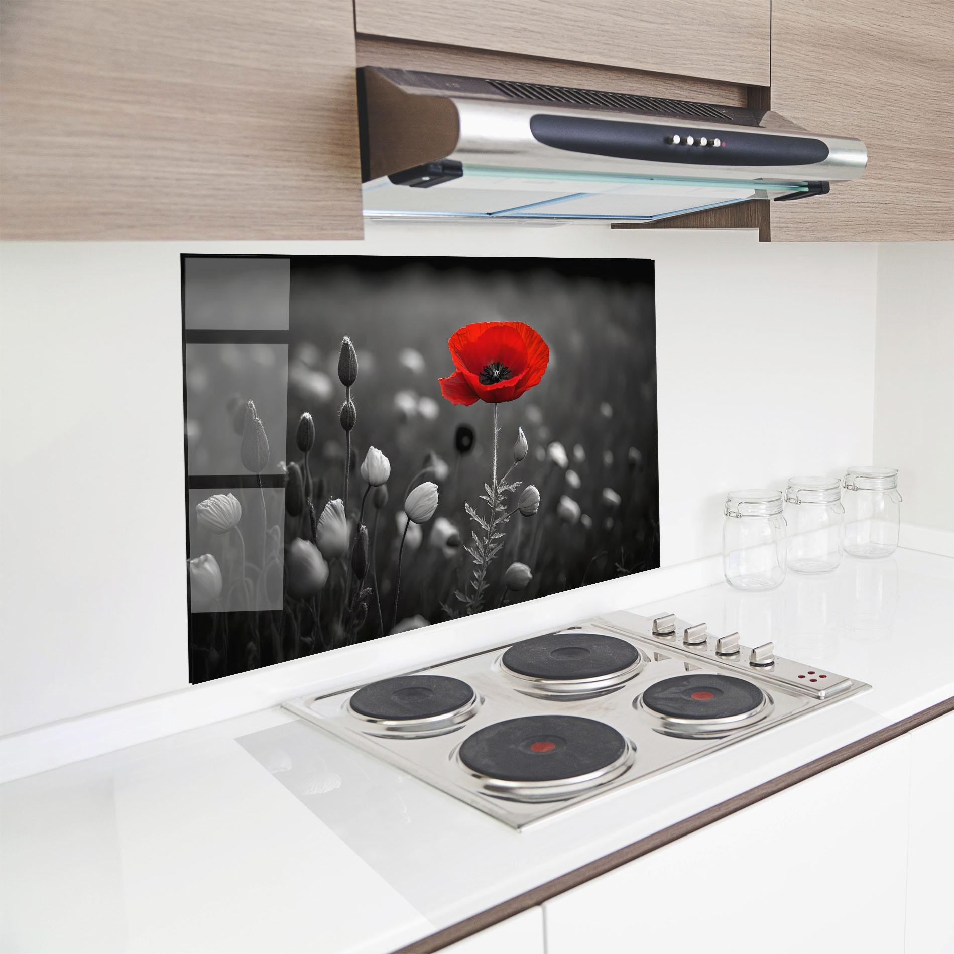 Panou Sticla Bucatarie Special Red Poppy mockup 8