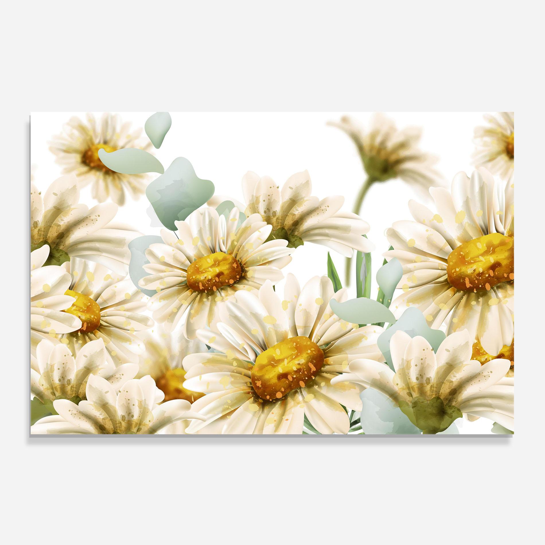 Panou Sticla Bucatarie Beautiful Daisy Art mockup 0