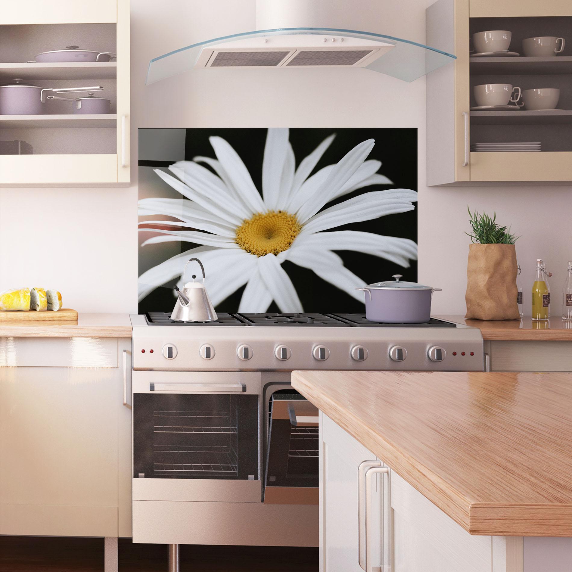 Panou Sticla Bucatarie Big Daisy mockup 1