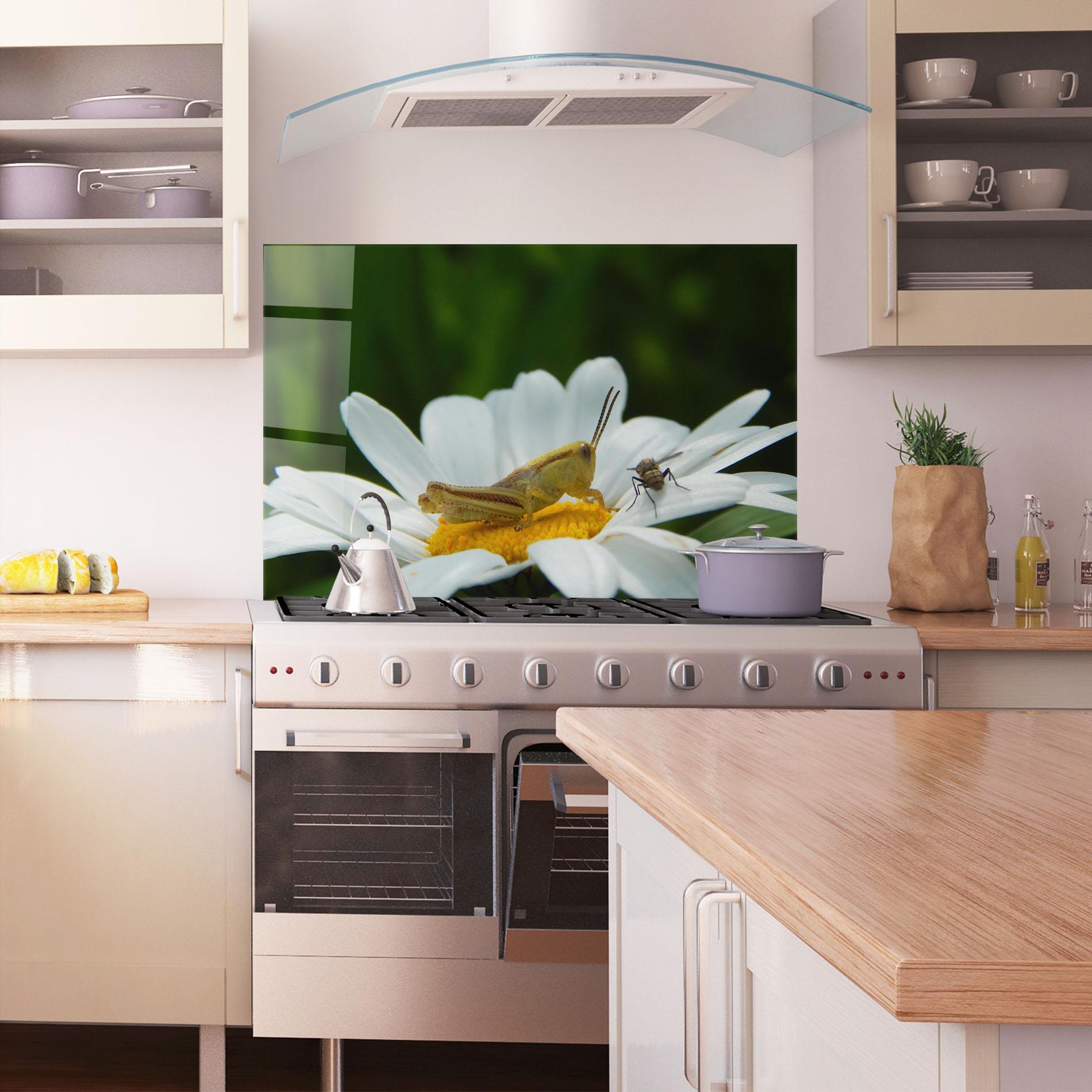 Panou Sticla Bucatarie Cricket On Daisy mockup 1