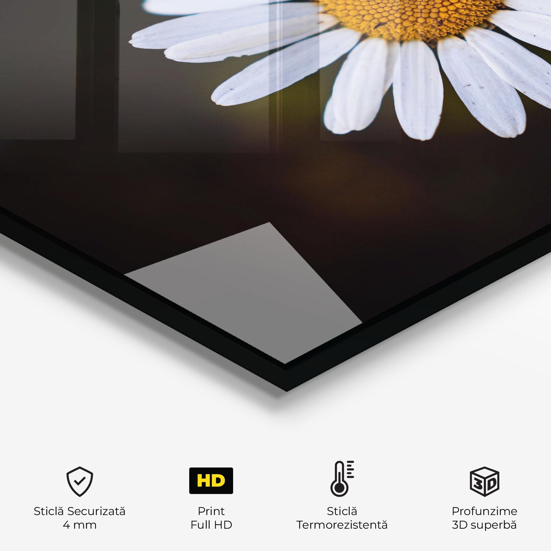 Panou Sticla Bucatarie Big Yellow Center Daisy mockup 2