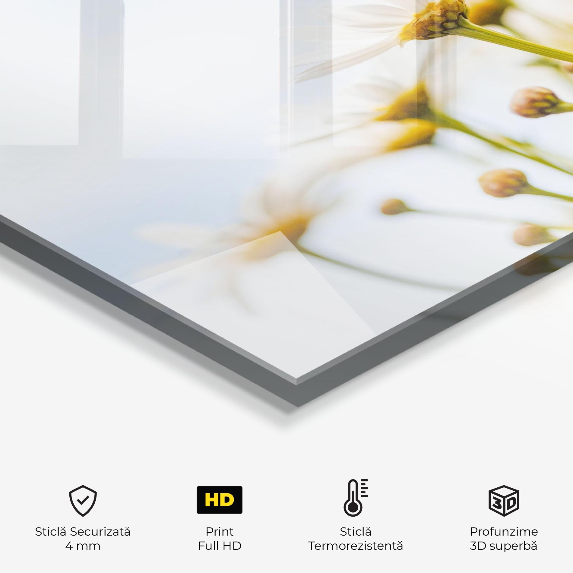 Panou Sticla Bucatarie Dreamy Daisy mockup 2