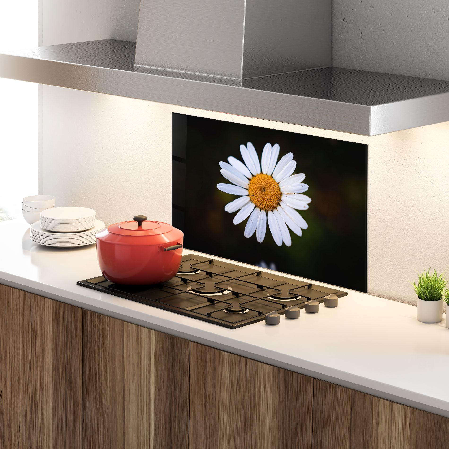 Panou Sticla Bucatarie Big Yellow Center Daisy mockup 4