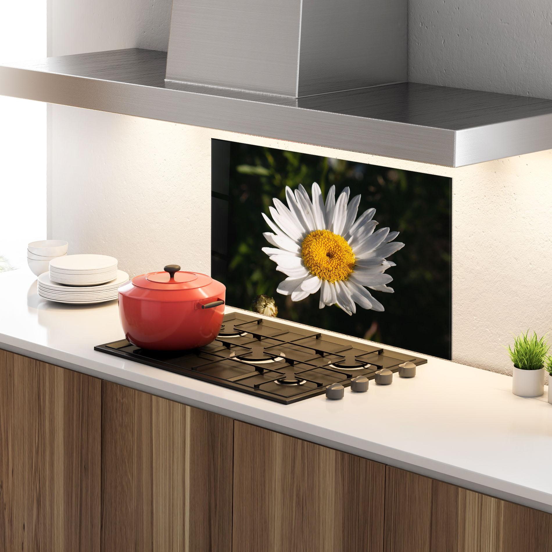 Panou Sticla Bucatarie Daisy Enjoying The Sun mockup 4