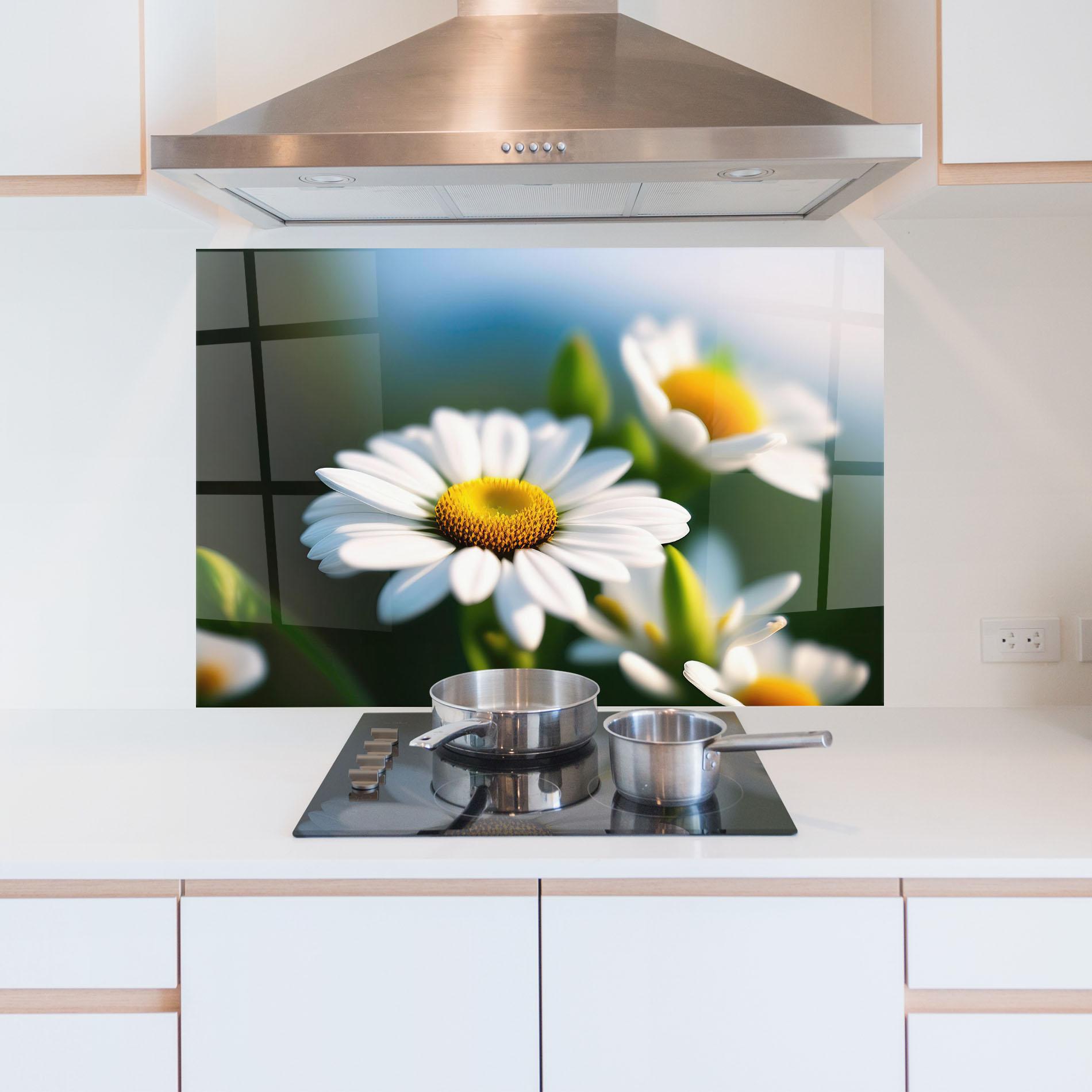 Panou Sticla Bucatarie Daisy In The Sun mockup 5