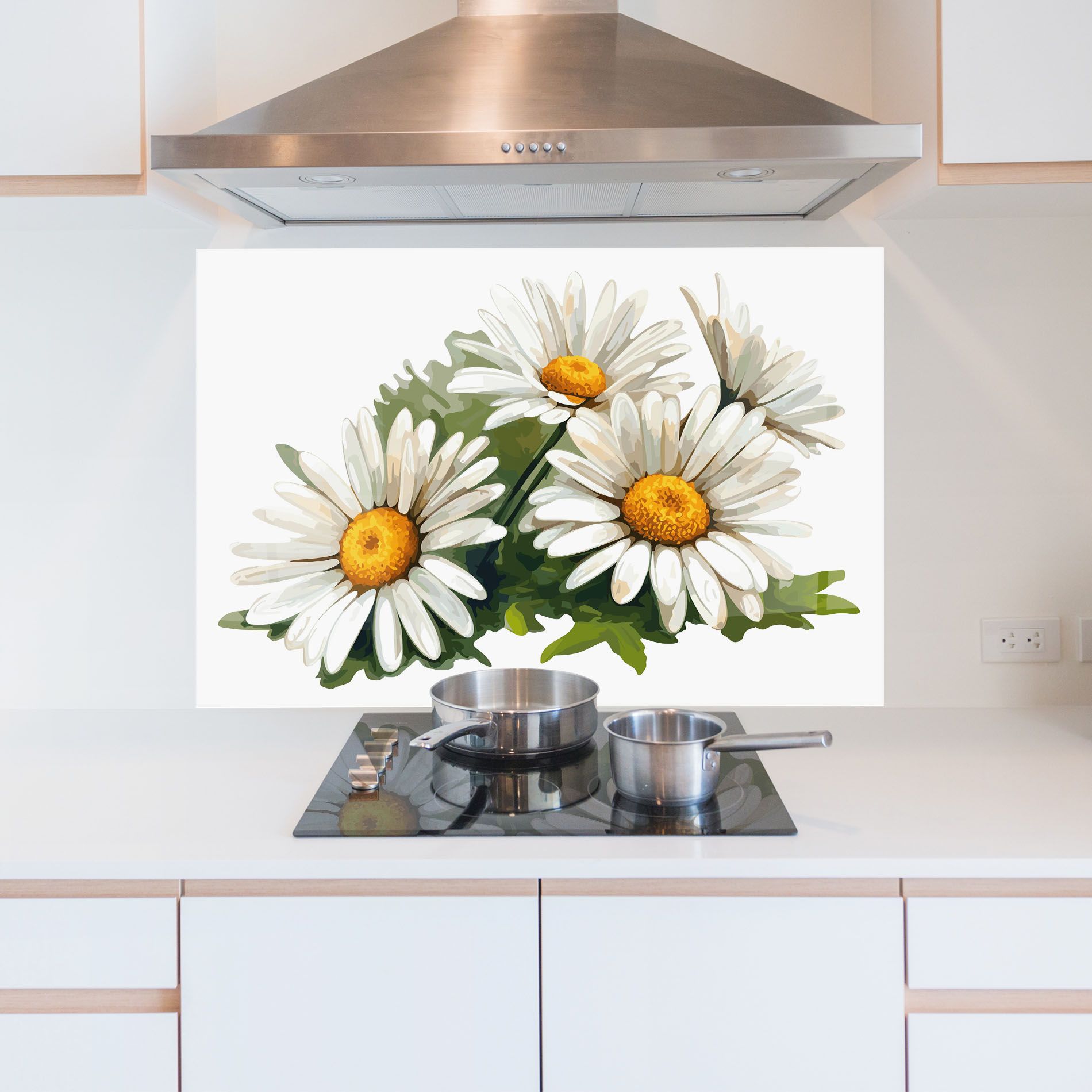 Grey White Daisy mockup 5