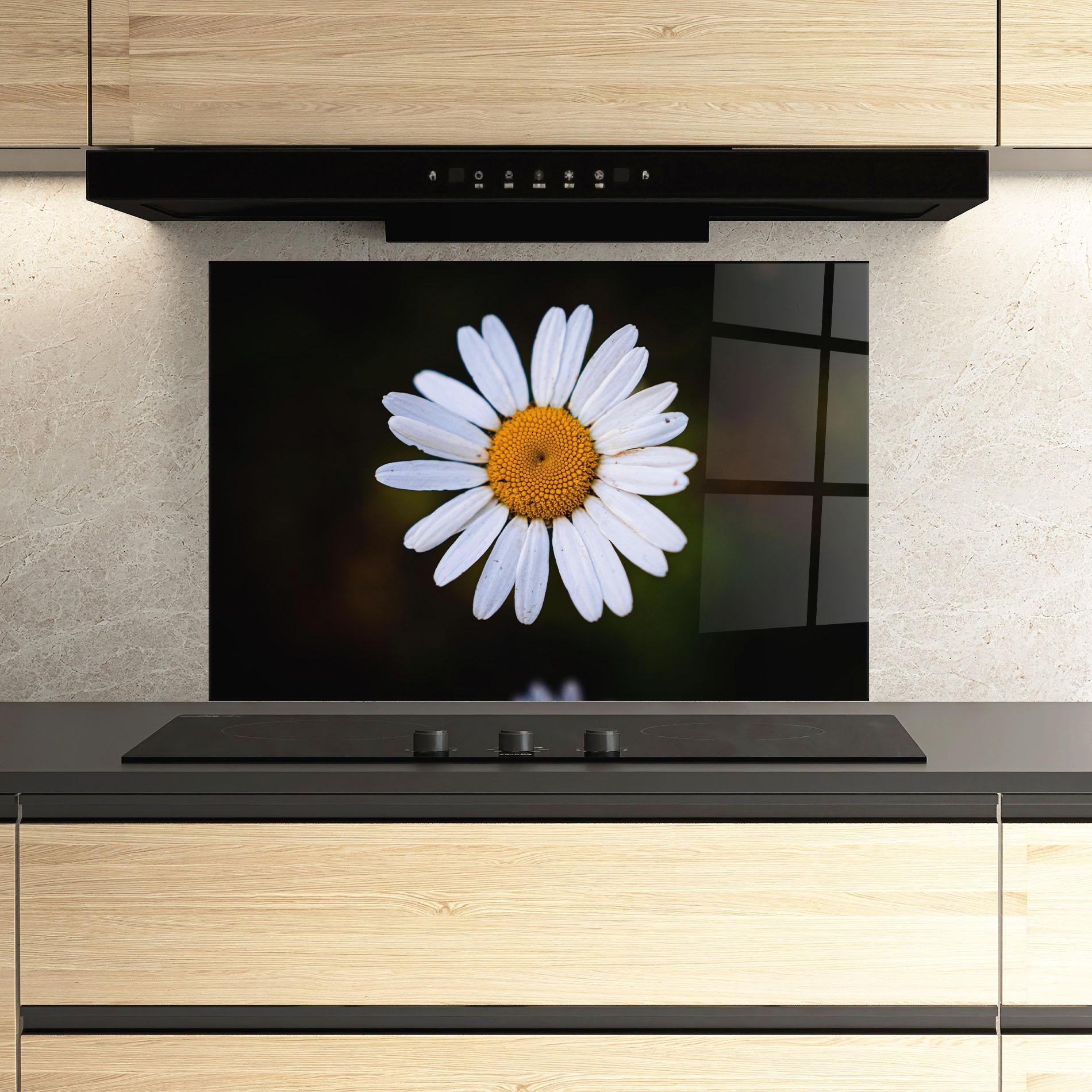 Panou Sticla Bucatarie Big Yellow Center Daisy mockup 3