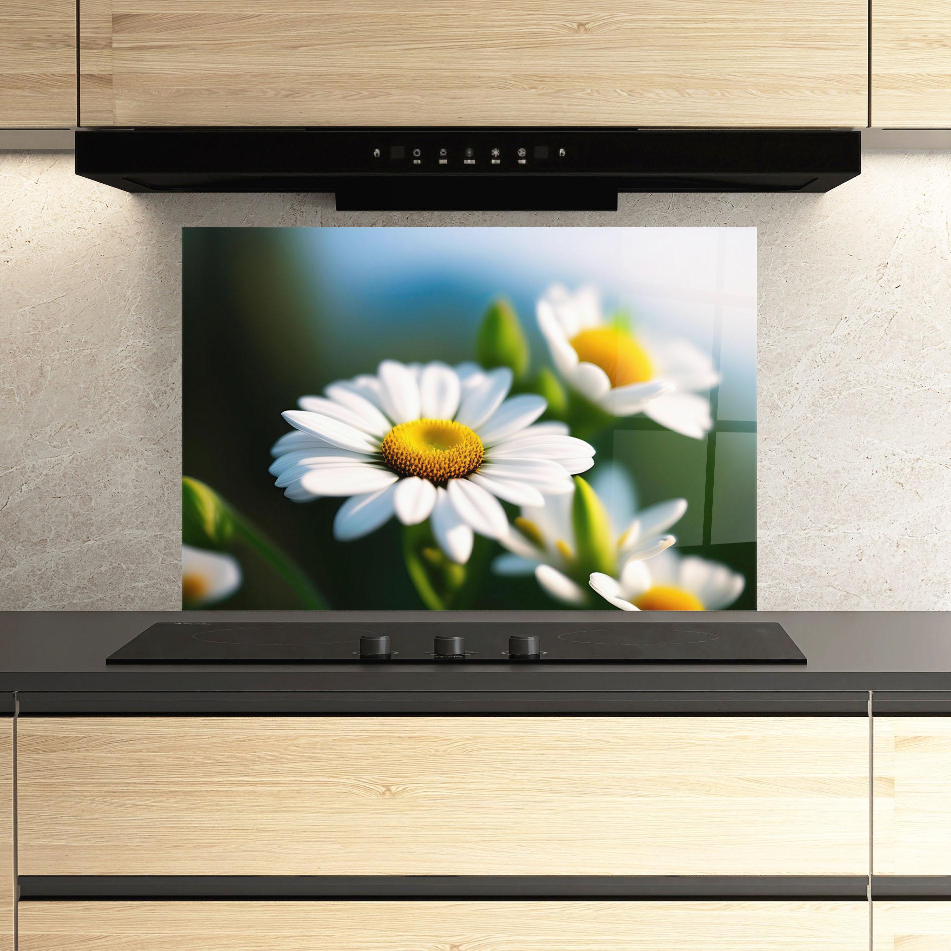 Panou Sticla Bucatarie Daisy In The Sun mockup 3
