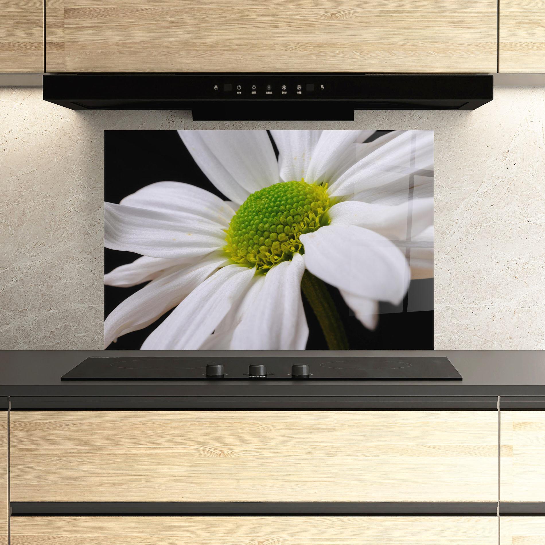 Panou Sticla Bucatarie Green Middle Daisy mockup 3