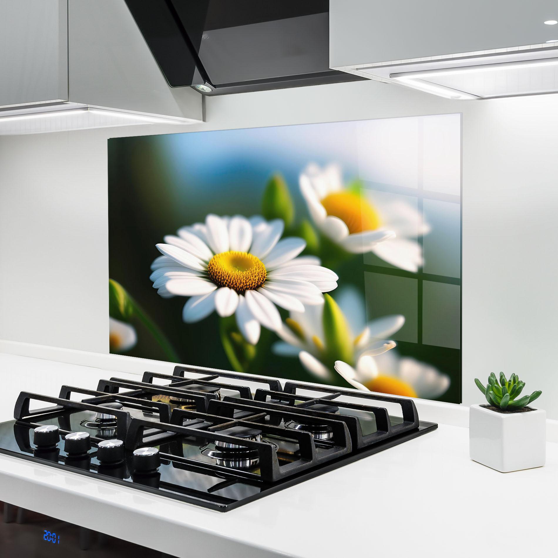 Panou Sticla Bucatarie Daisy In The Sun mockup 6